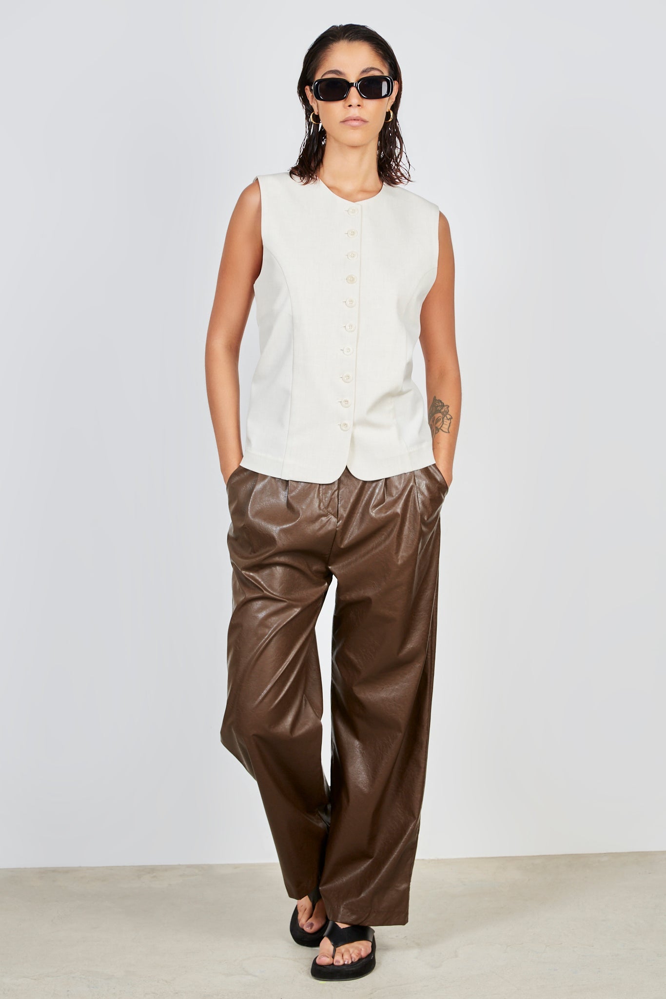 Ivory tailored suit waistcoat_3