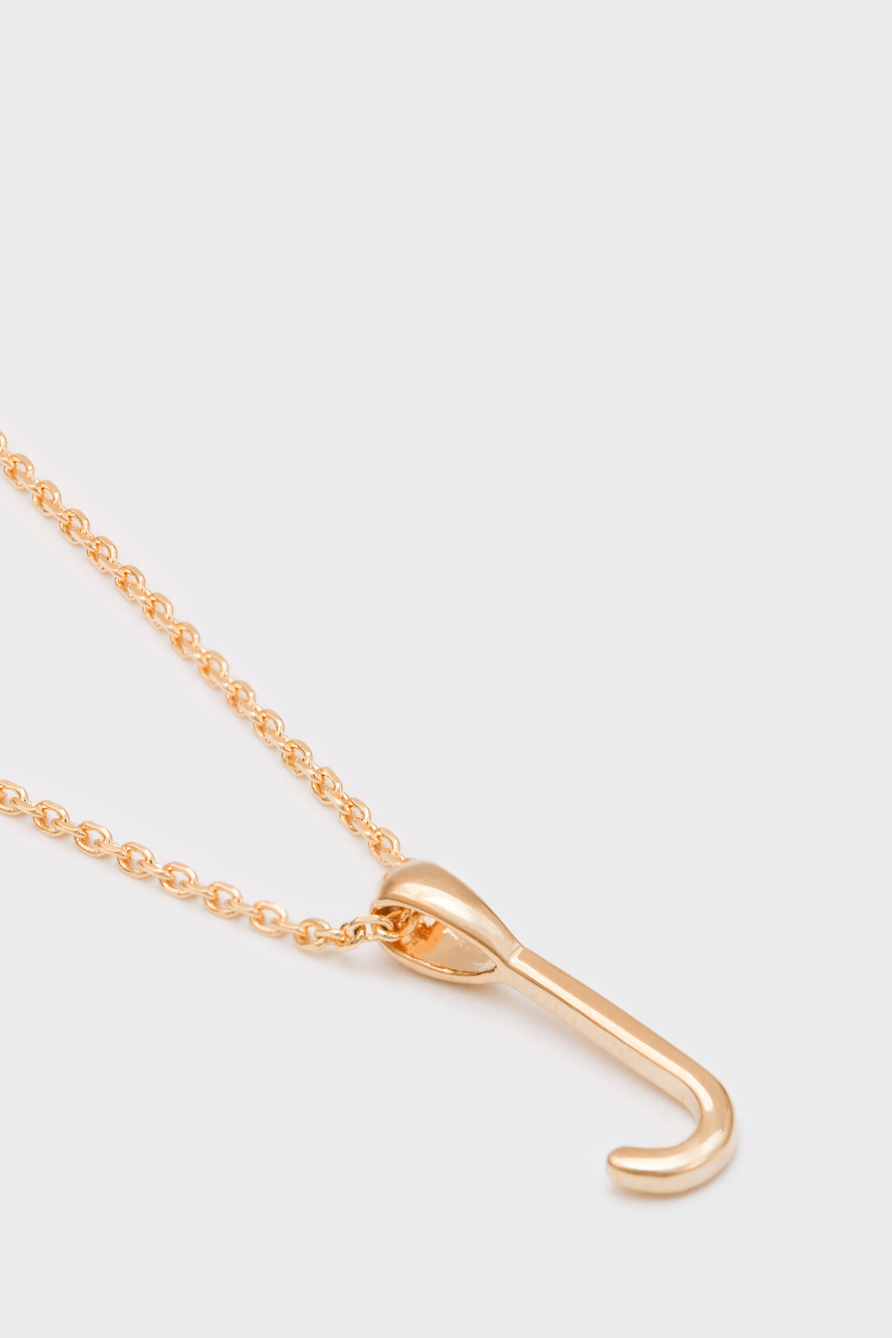 Charm necklace - Gold name initial letter 'J'_2