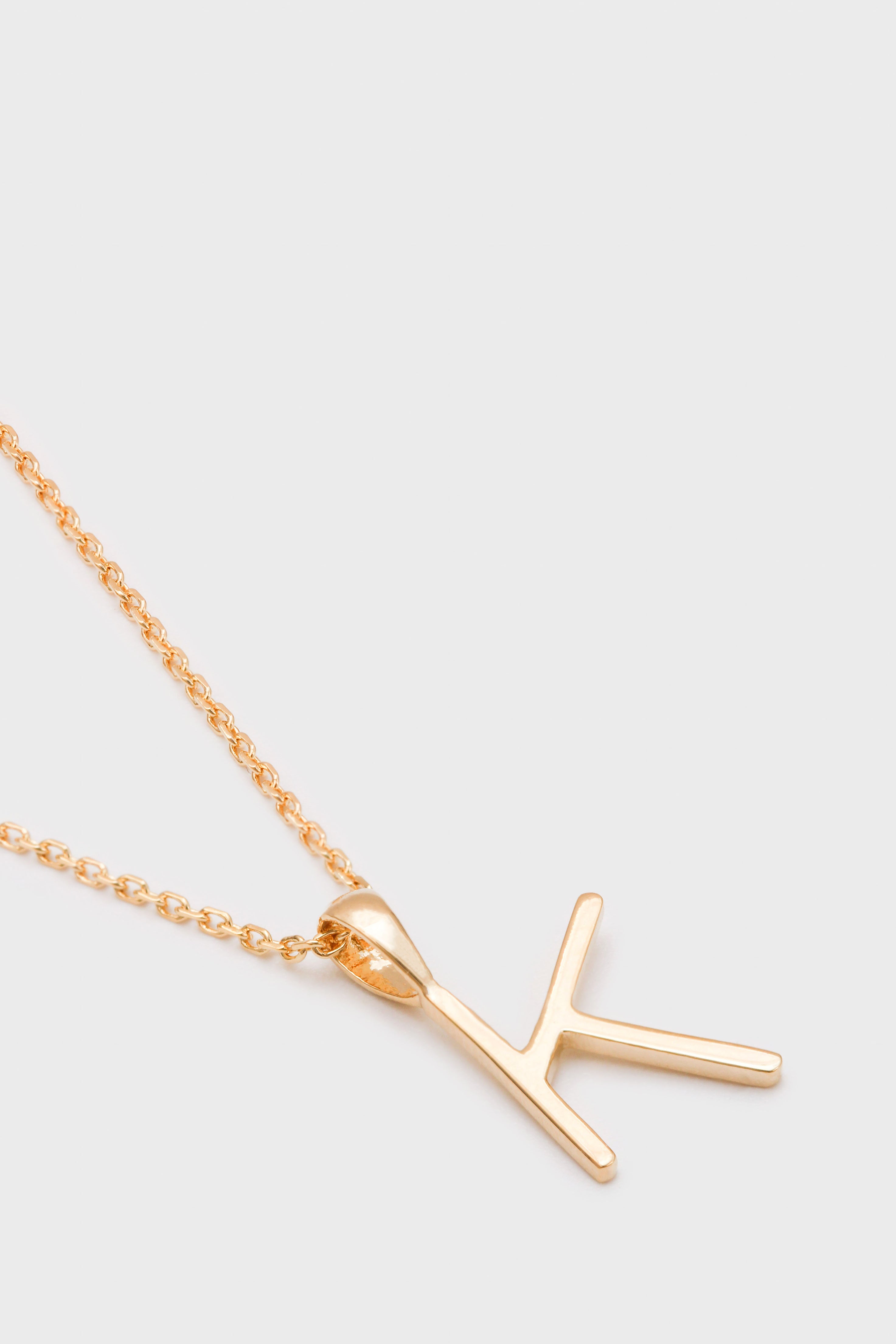 Charm necklace - Gold name initial letter 'K'_2