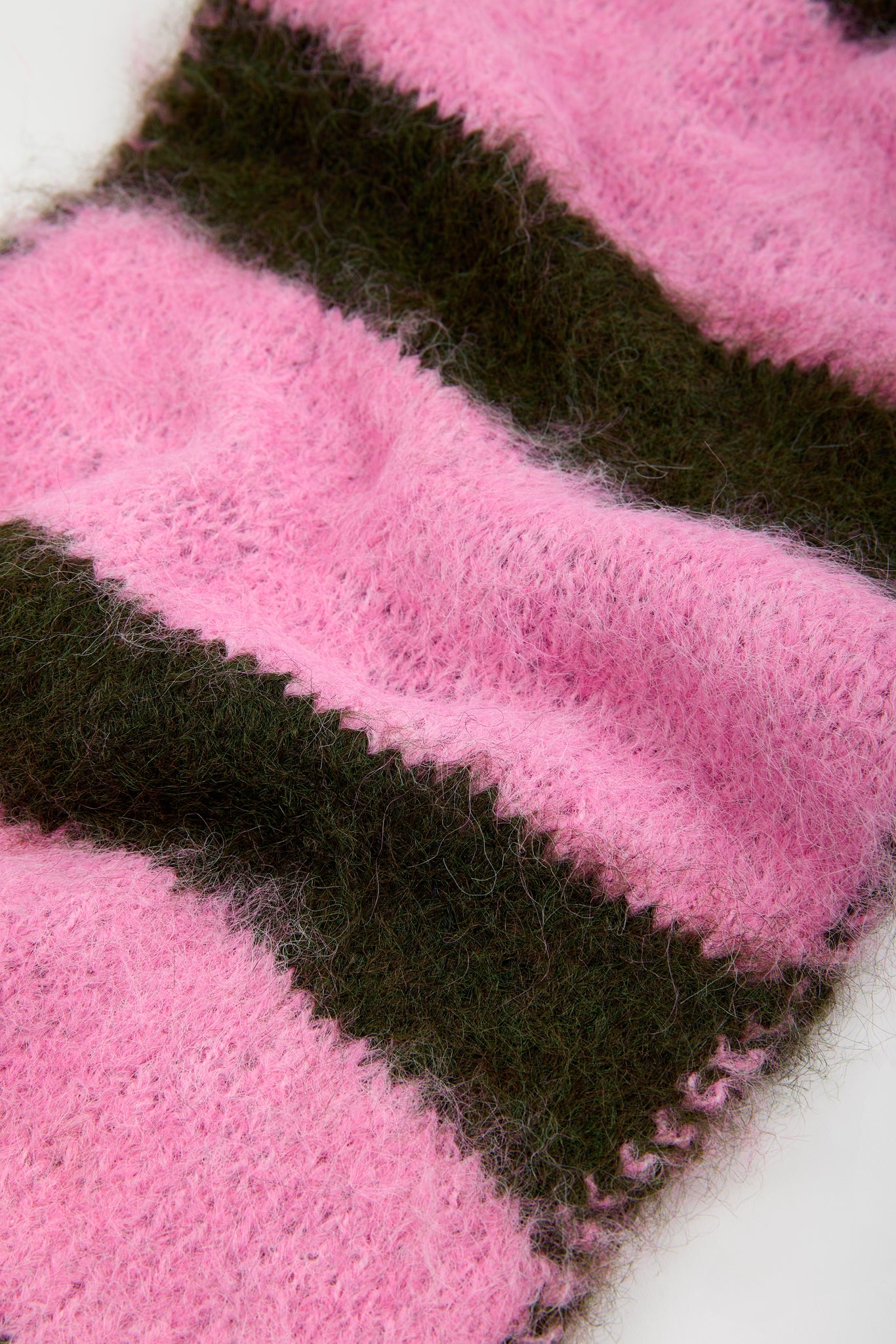 Khaki and pink striped scarf_2