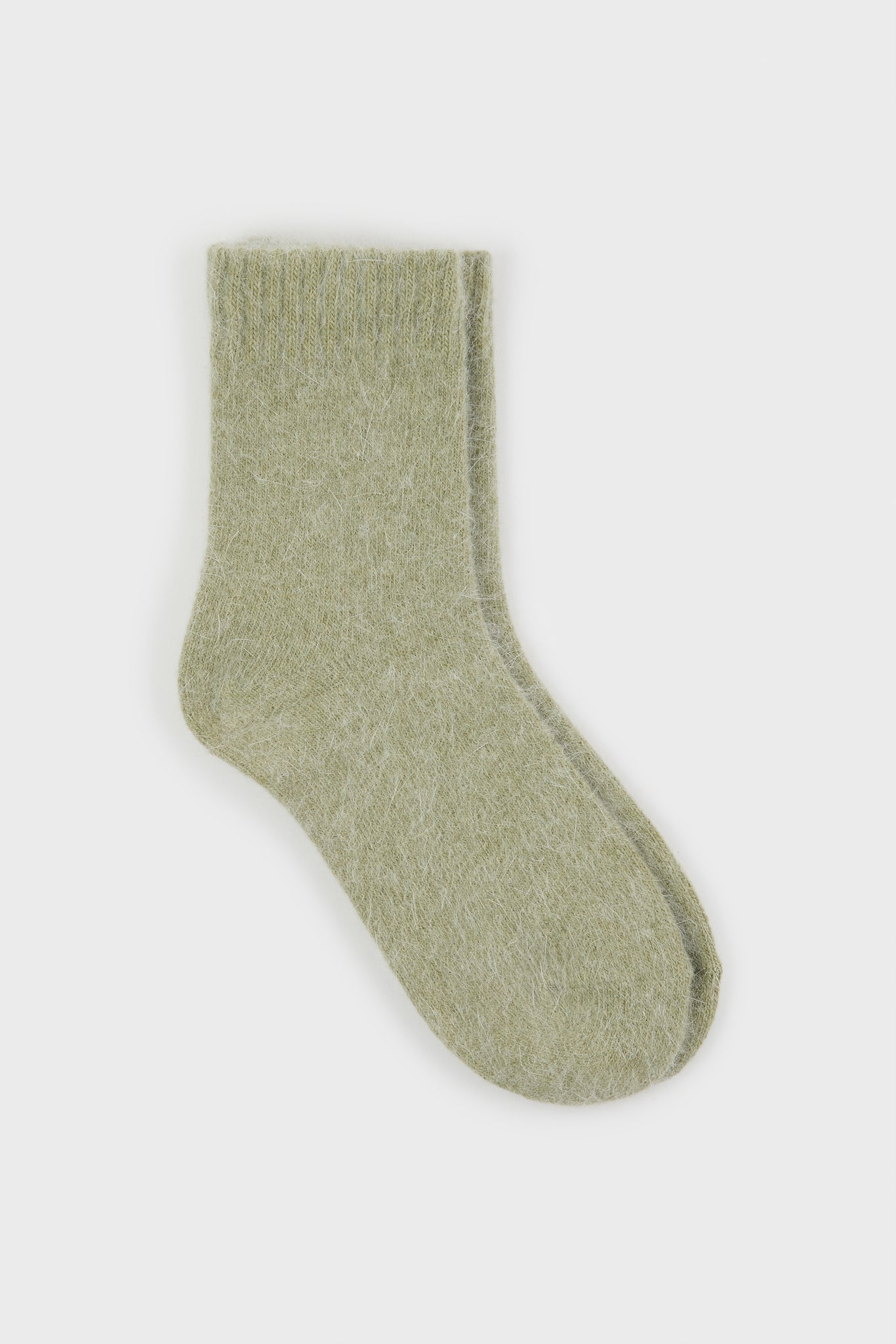 Bright angora ribbed ankle trim socks - Set of 5