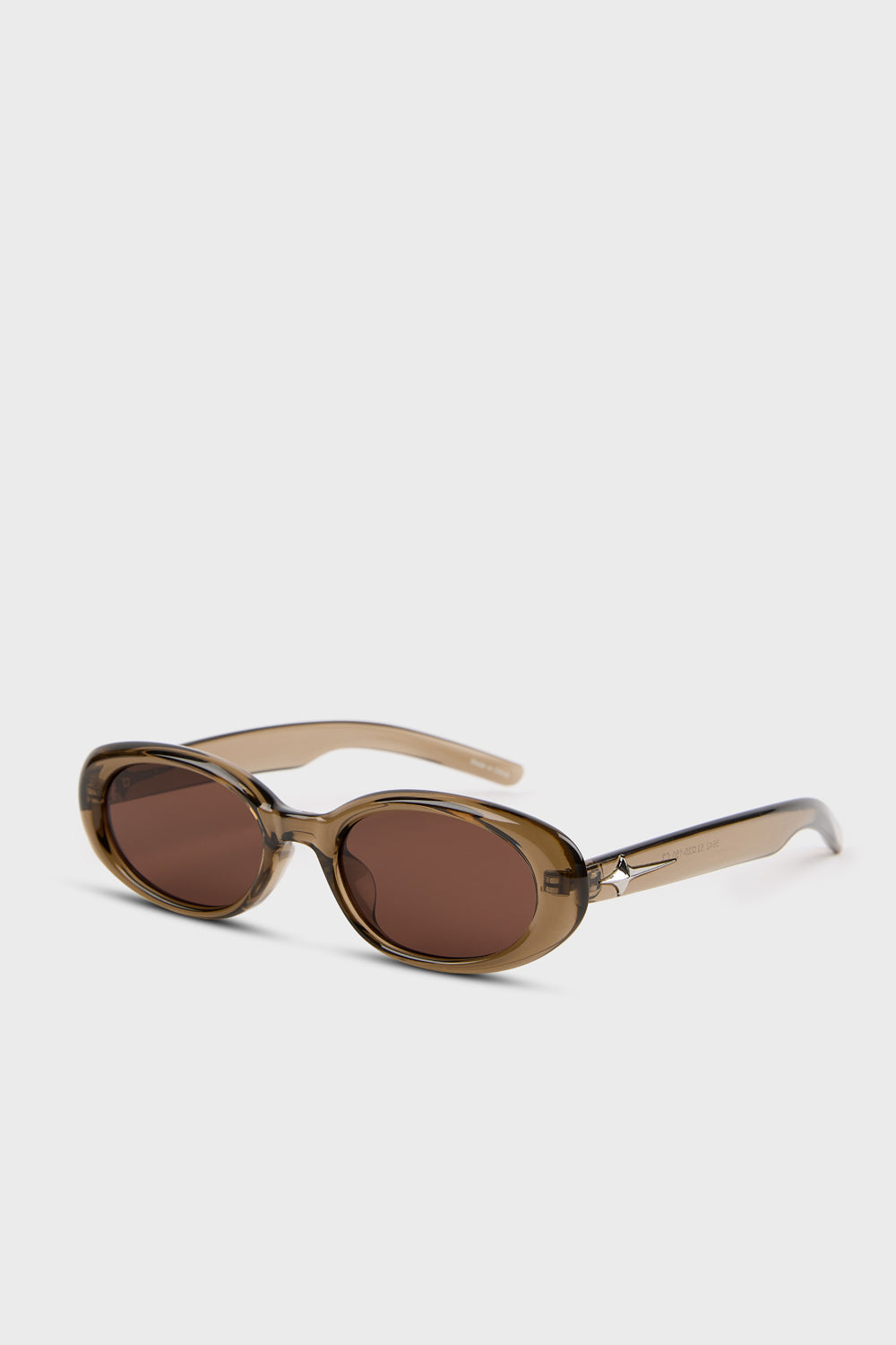 Khaki lens slim wide frame sunglasses_2