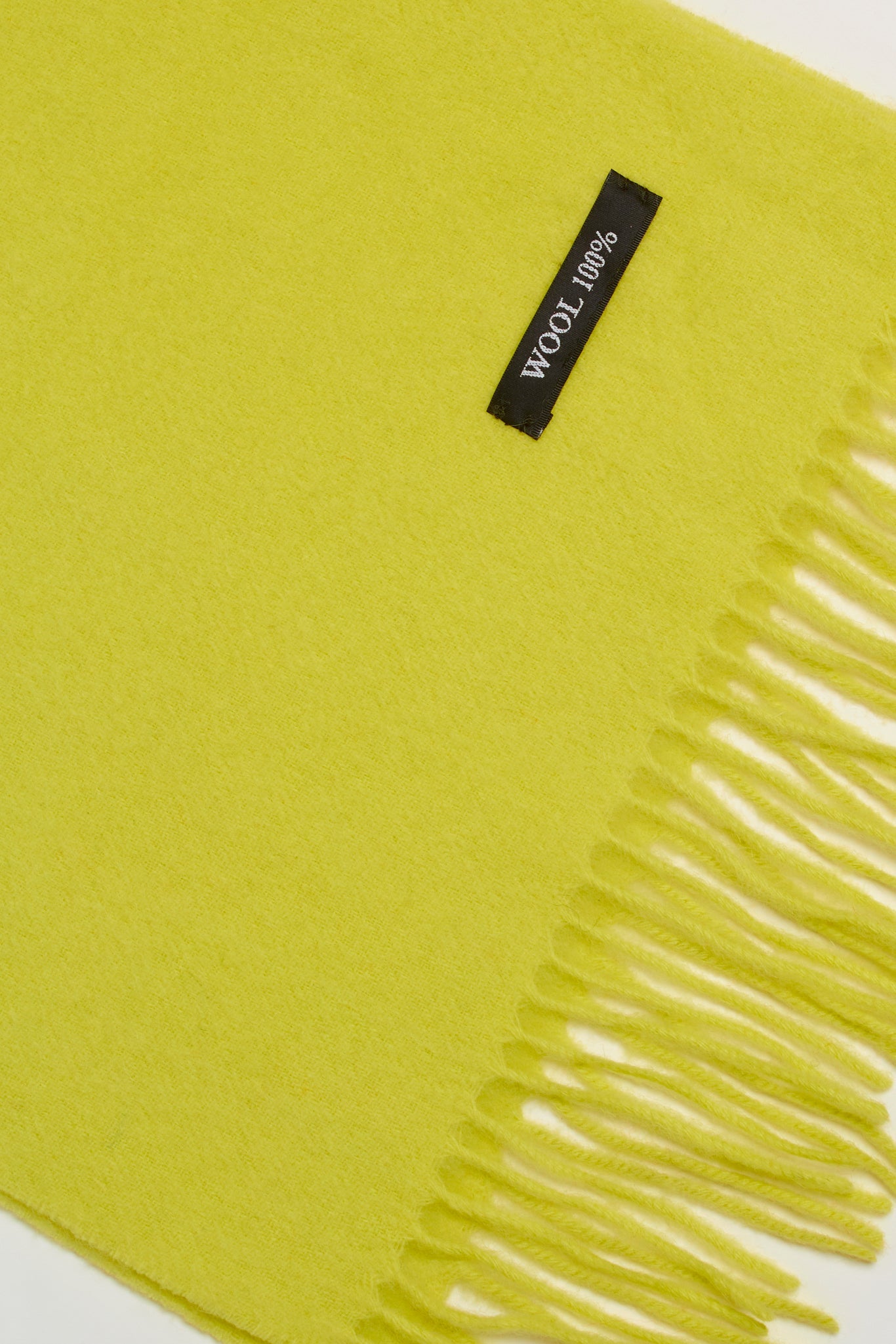 Lemon yellow pure wool classic scarf_2