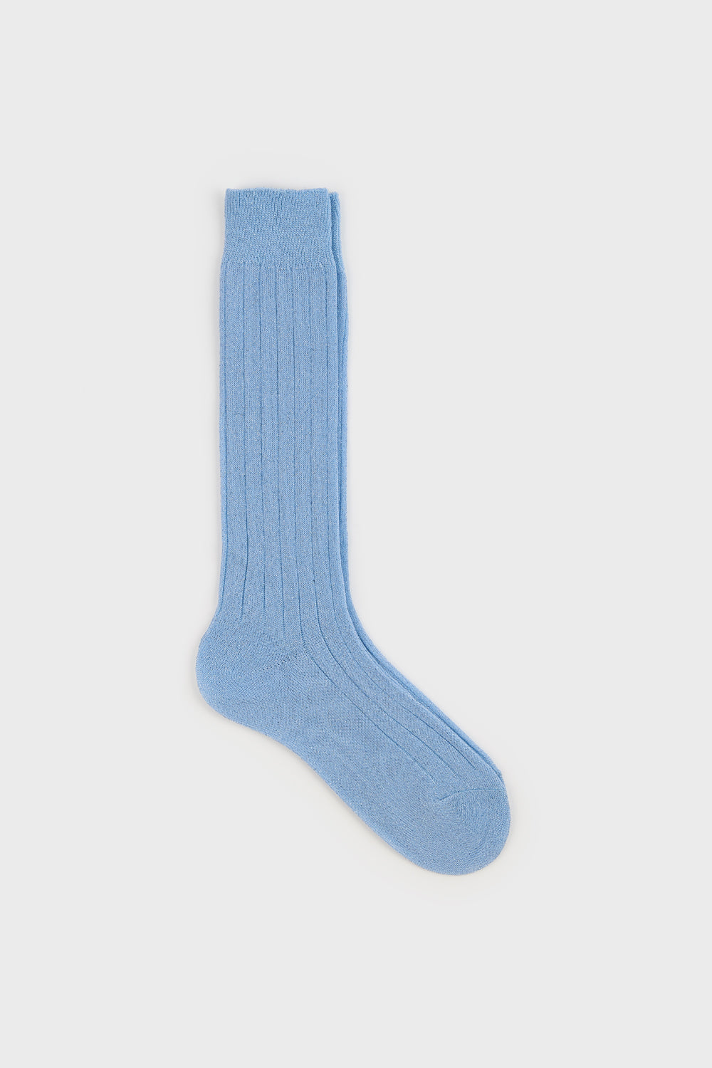 Light blue glitter long ribbed socks_1