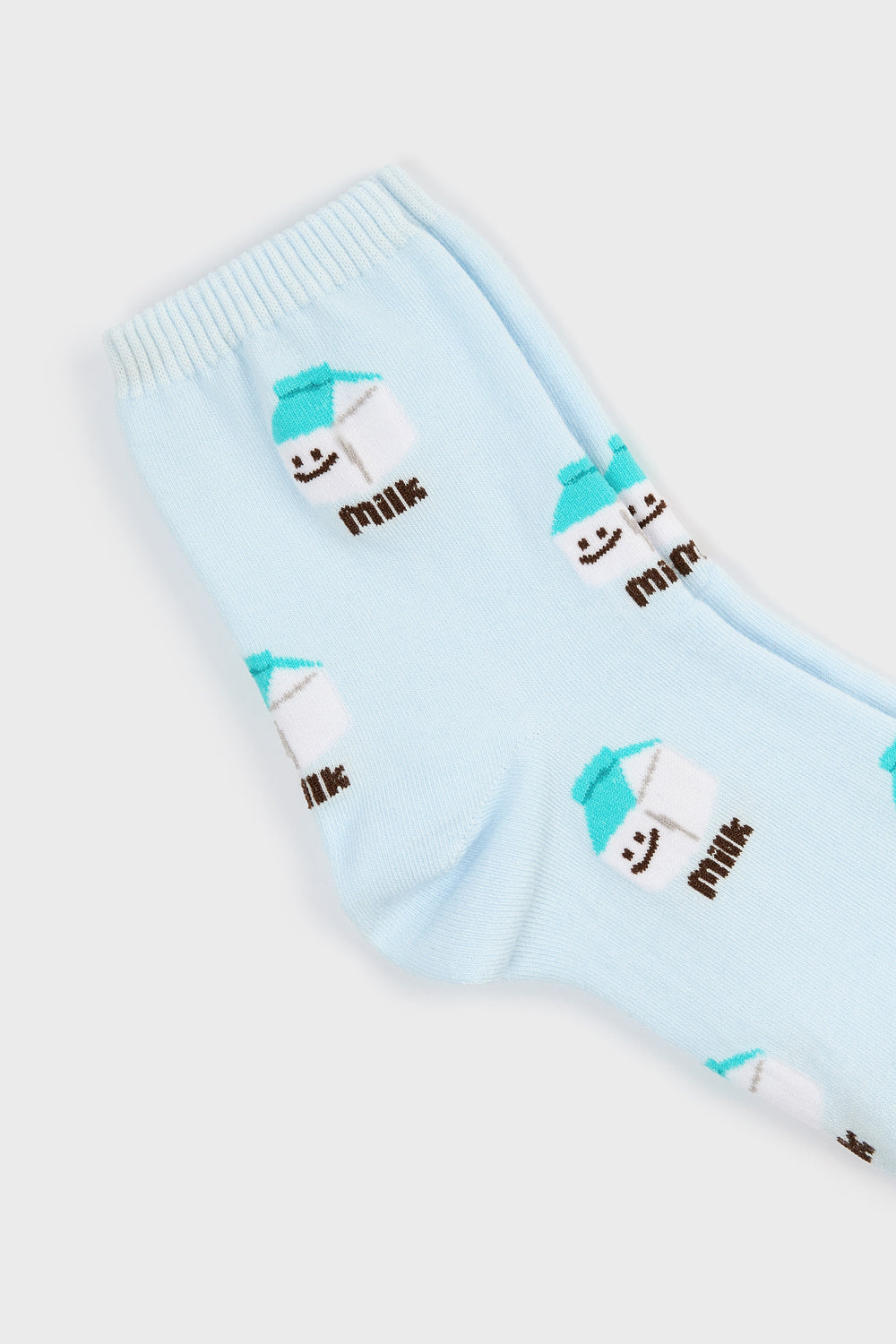 Light blue happy milk cartons socks_4