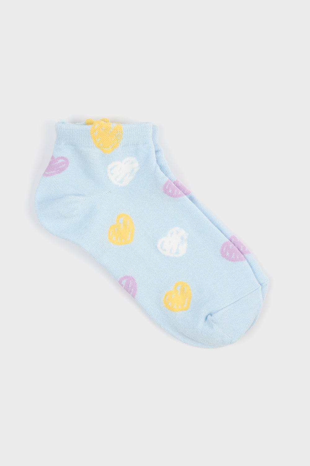 Light blue scribble hearts pop socks_3