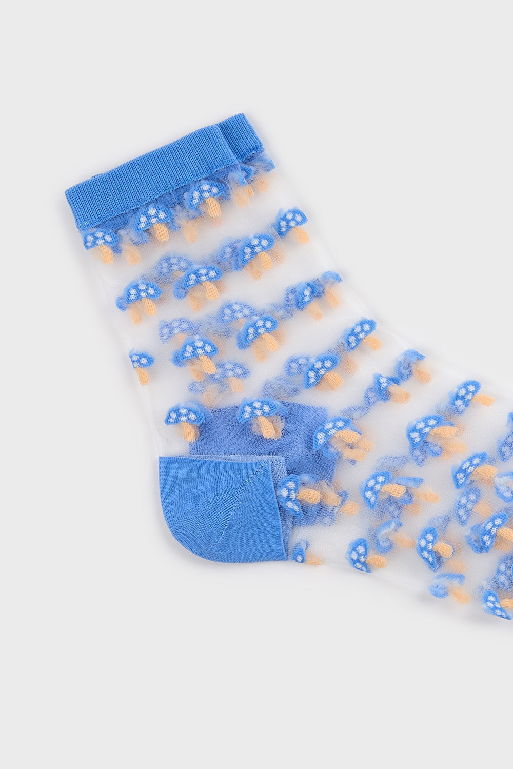 Light blue sheer mushroom socks_4