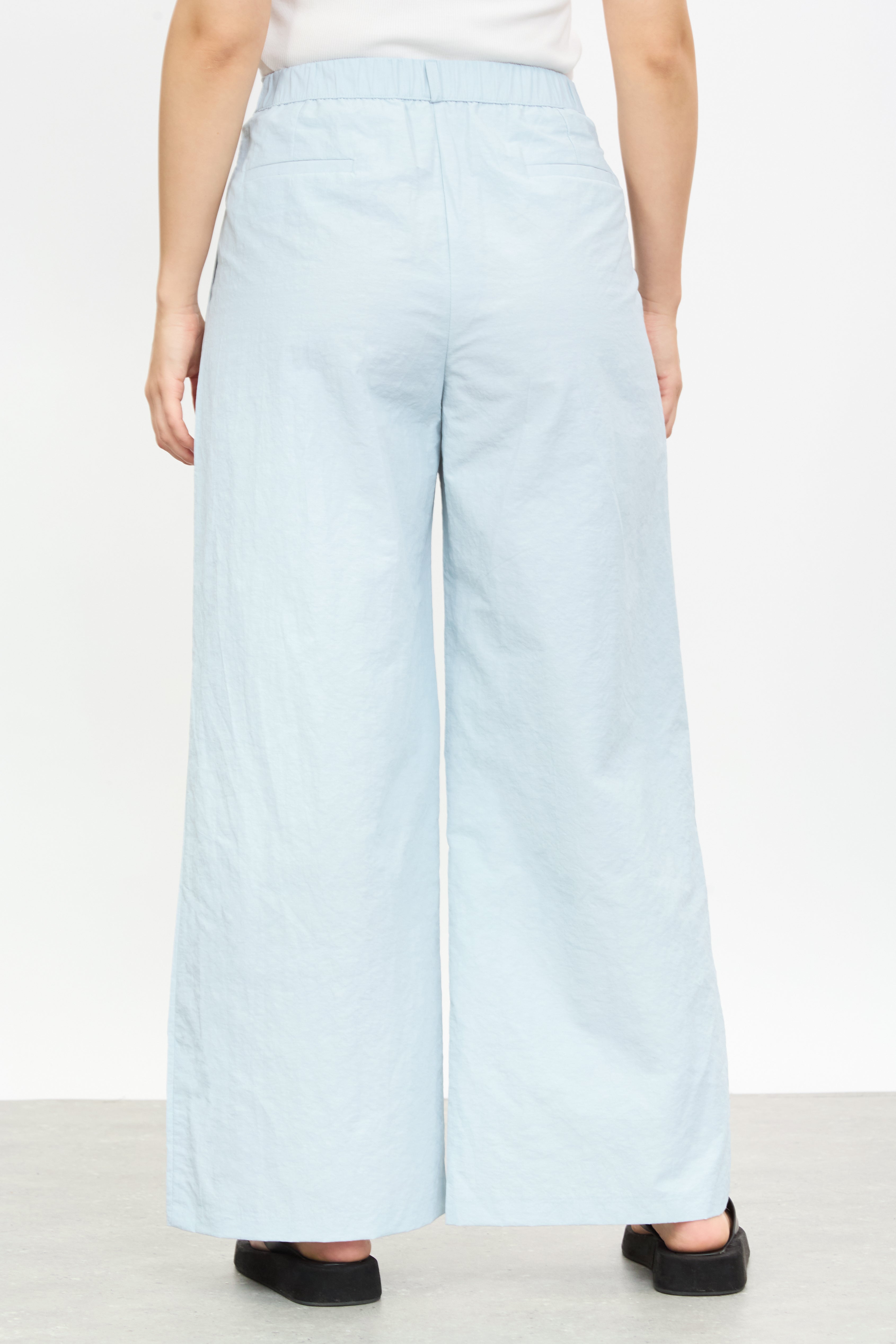 Light blue tie waist wrap trousers_2