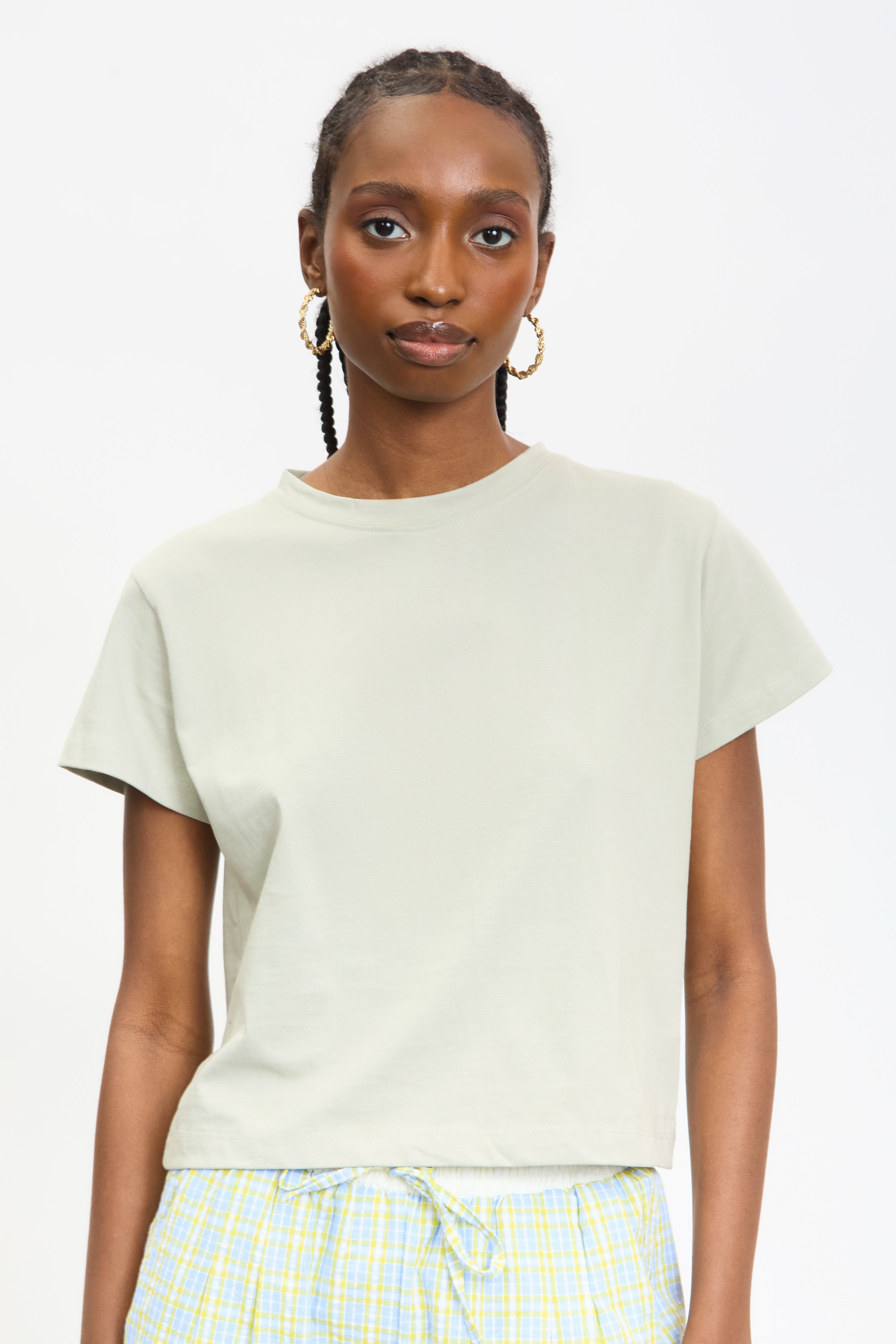 Light green crew neck t-shirt_1