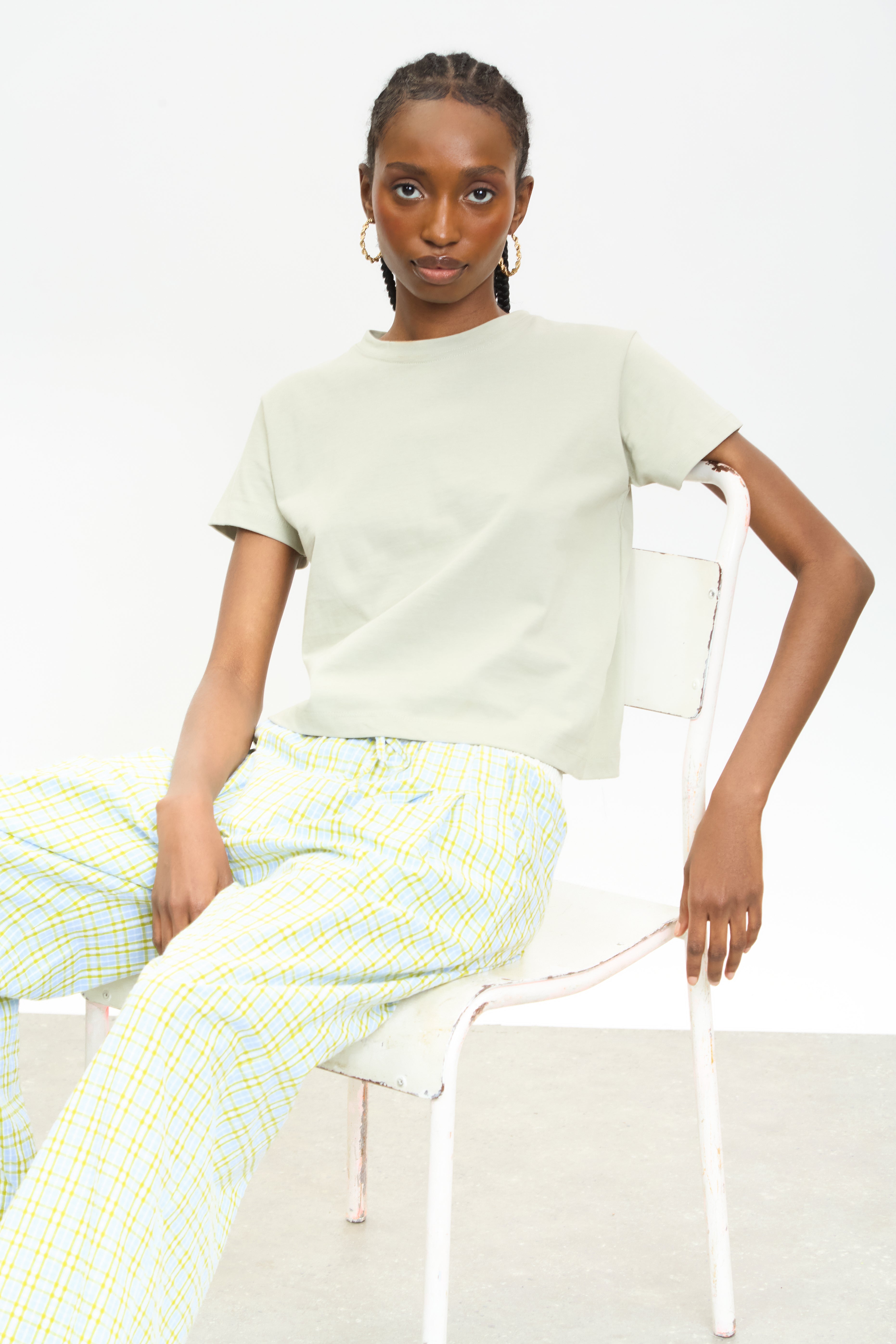 Light green crew neck t-shirt_5