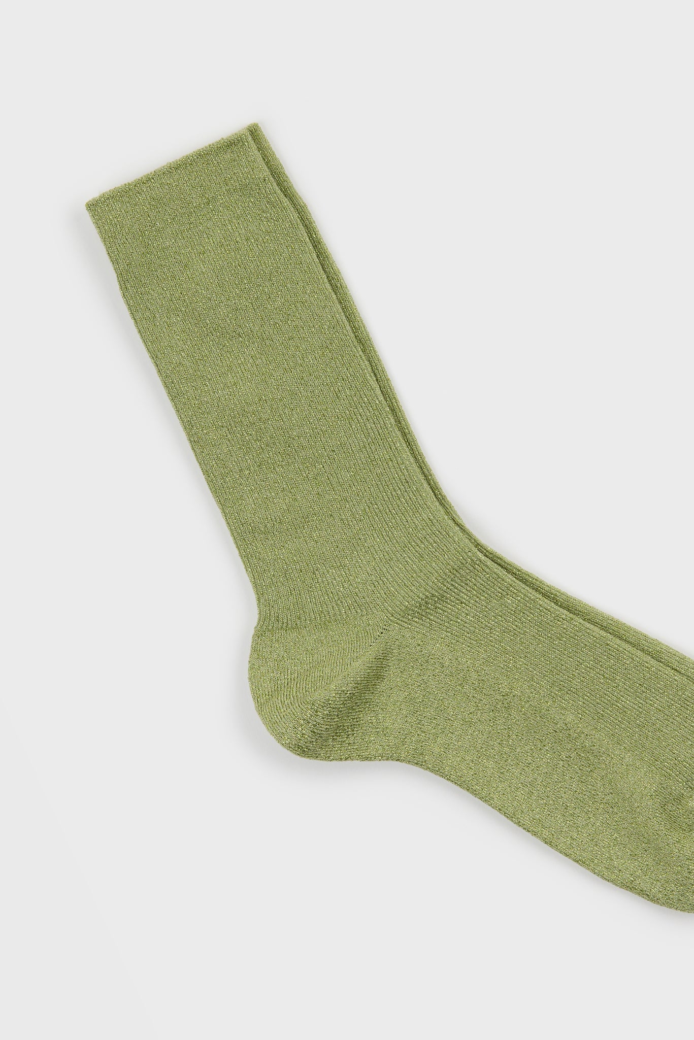Light green modal blend ribbed socks_2