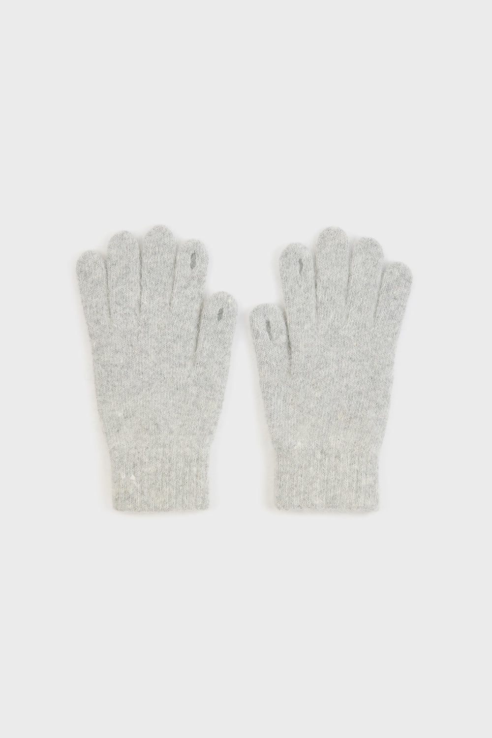 Light grey angora wool blend gloves_2