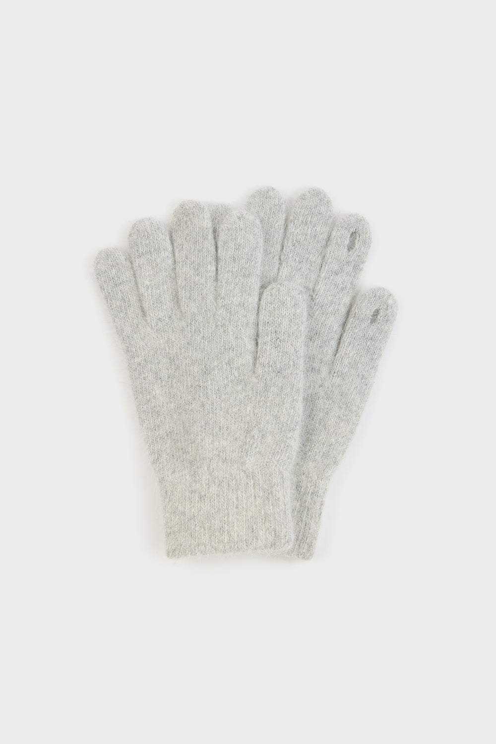 Light grey angora wool blend gloves_3