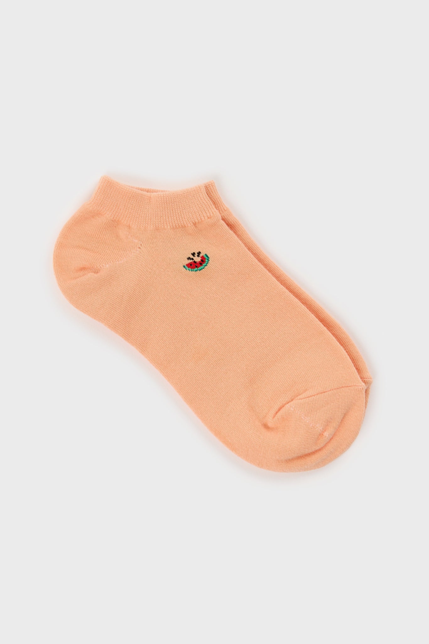 Light orange tiny watermelon ankle socks_3