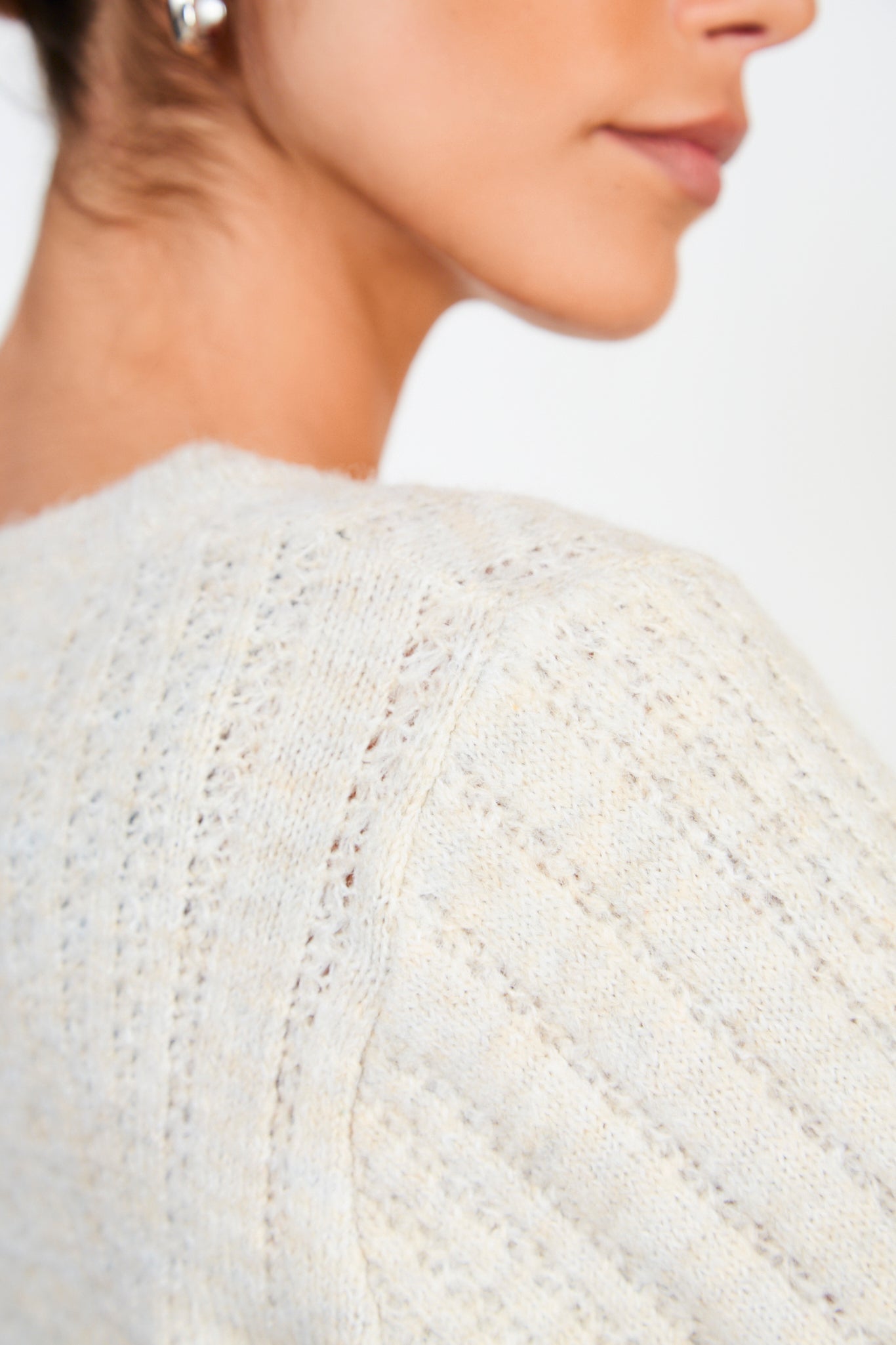 Light beige double tie cardigan_4