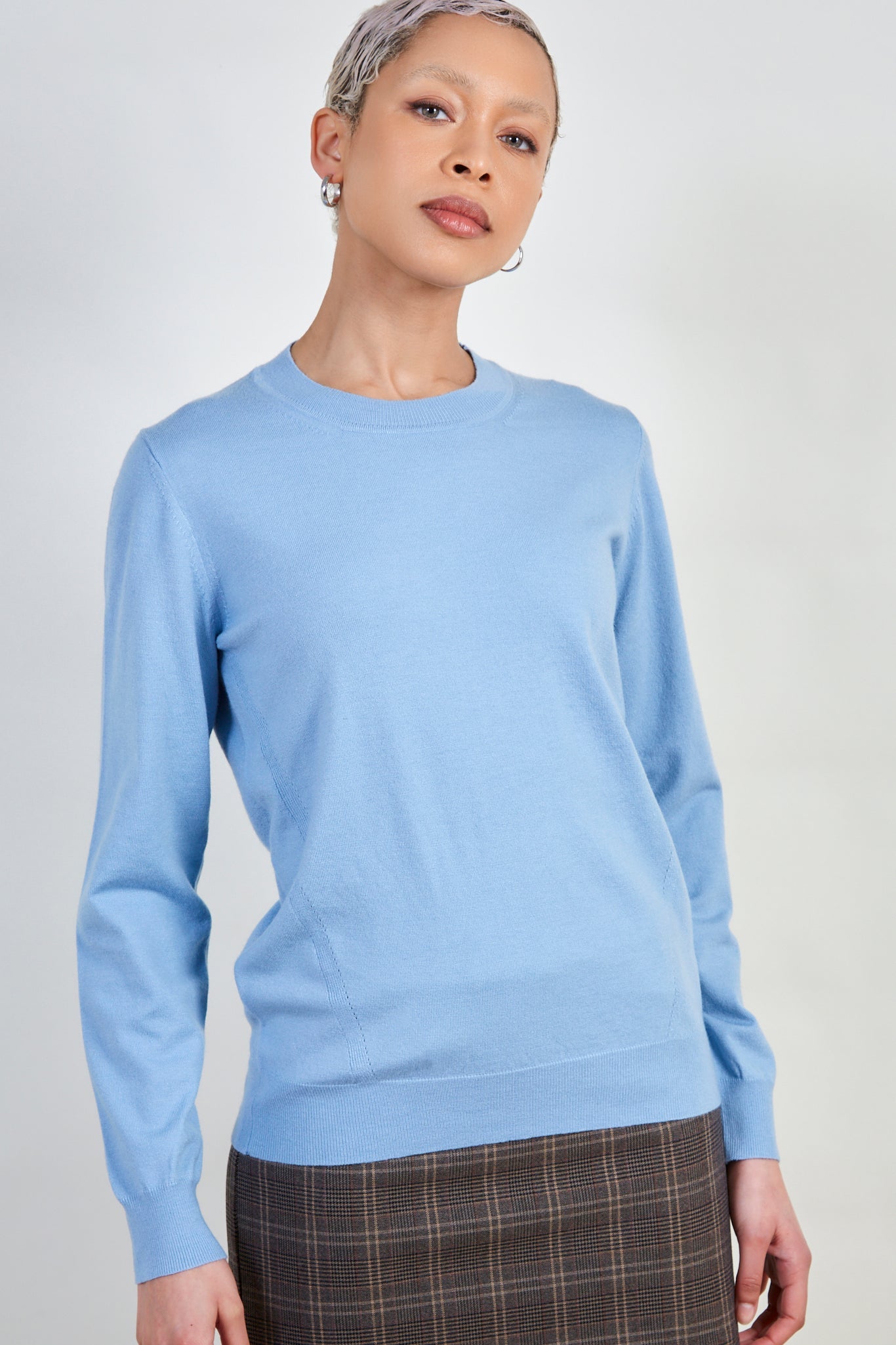 Light blue cashmere blend crew neck jumper_1