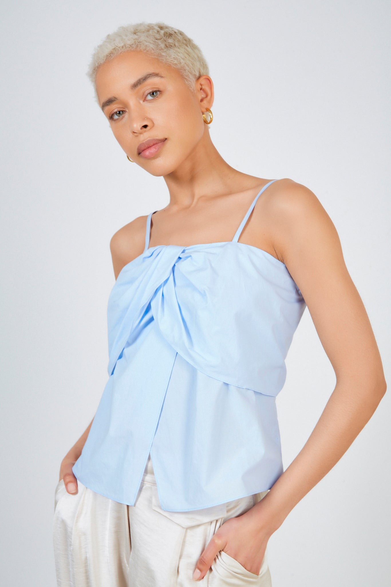 Light blue cross panel thin strap tank_1
