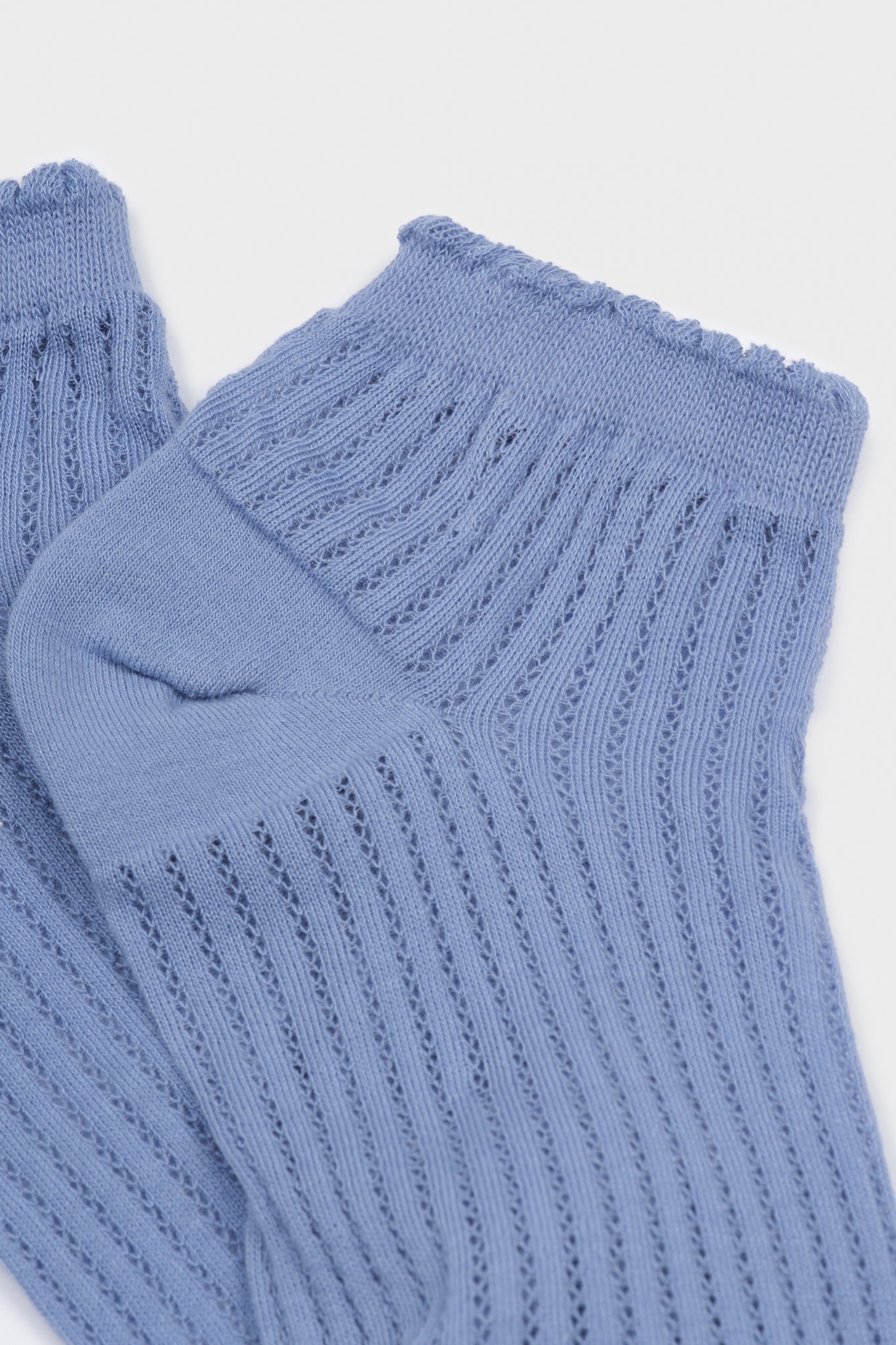 Light blue ribbed soft trim ankle socks_4