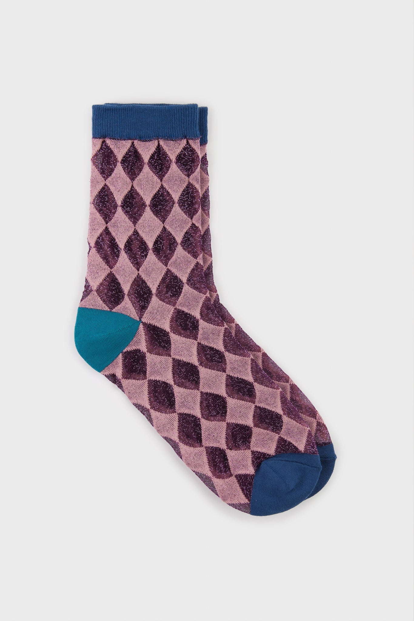 Light pink sheer diamond socks_2