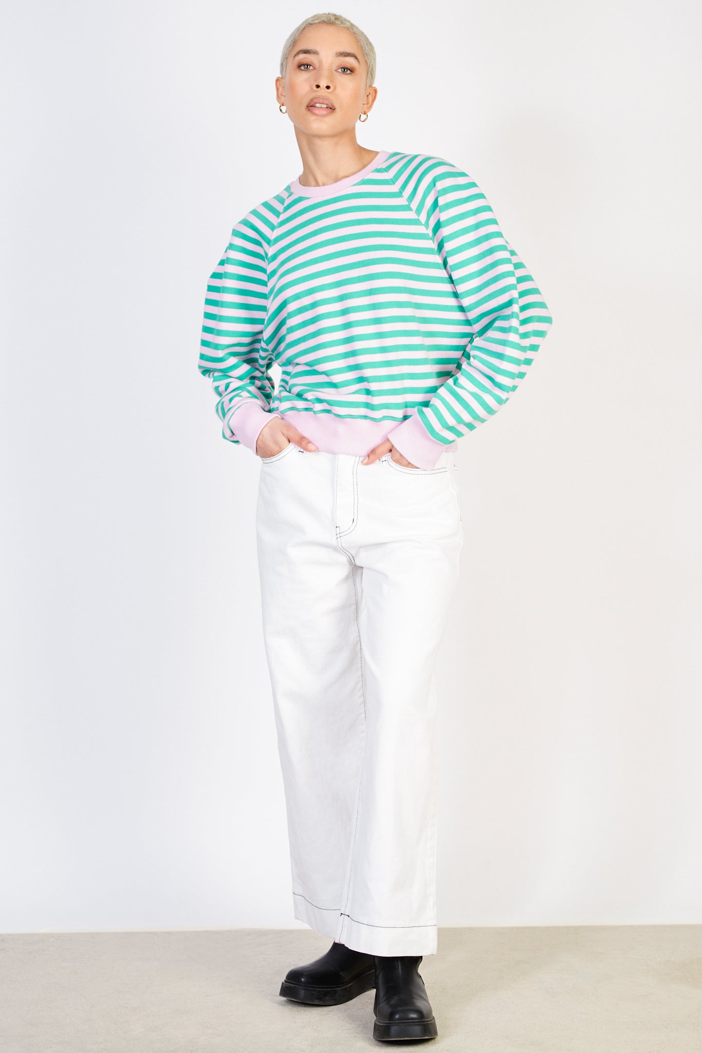 Lilac and green horizontal stripe sweatshirt_4