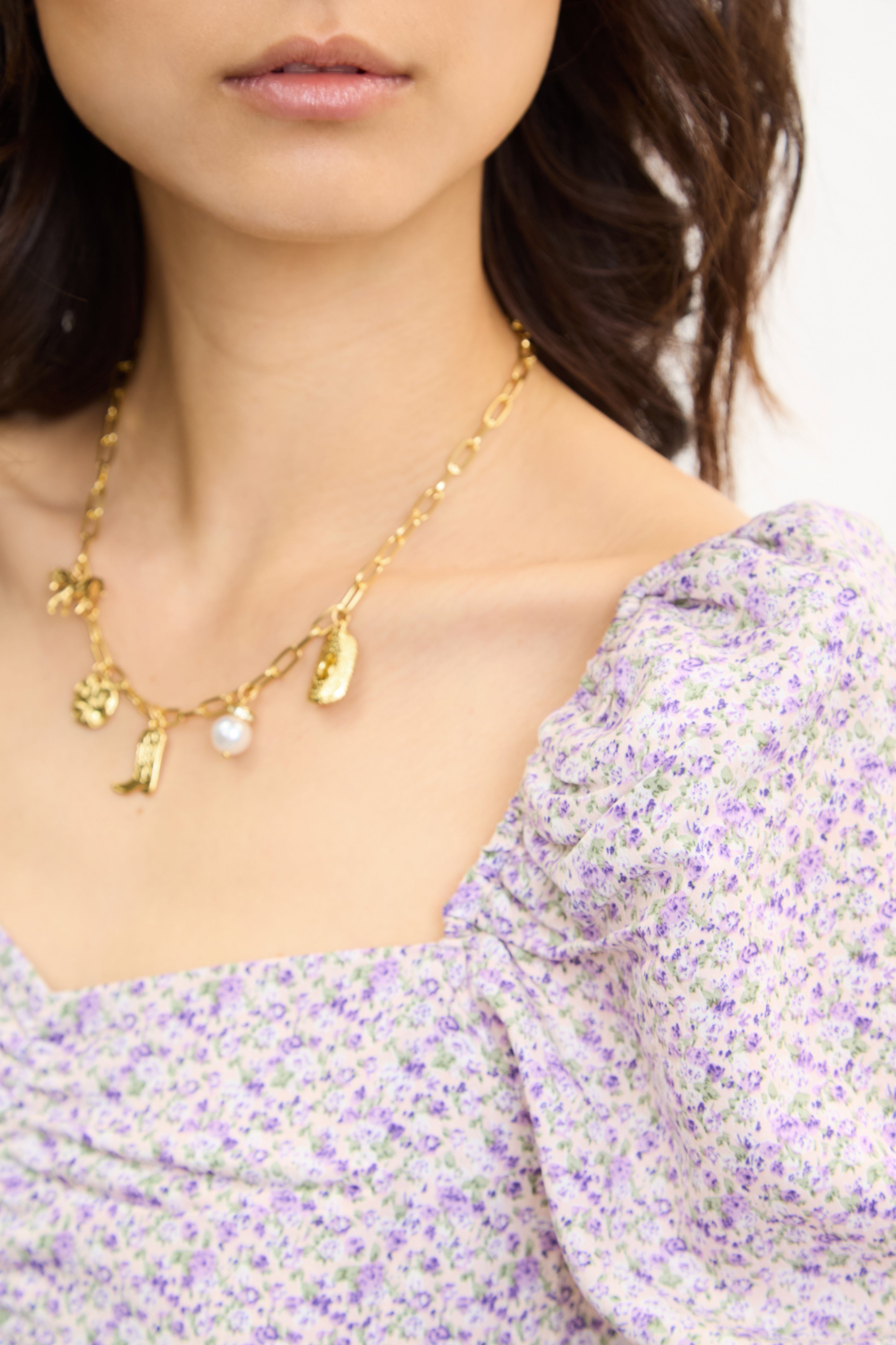 Lilac floral print puff sleeve midi dress_4