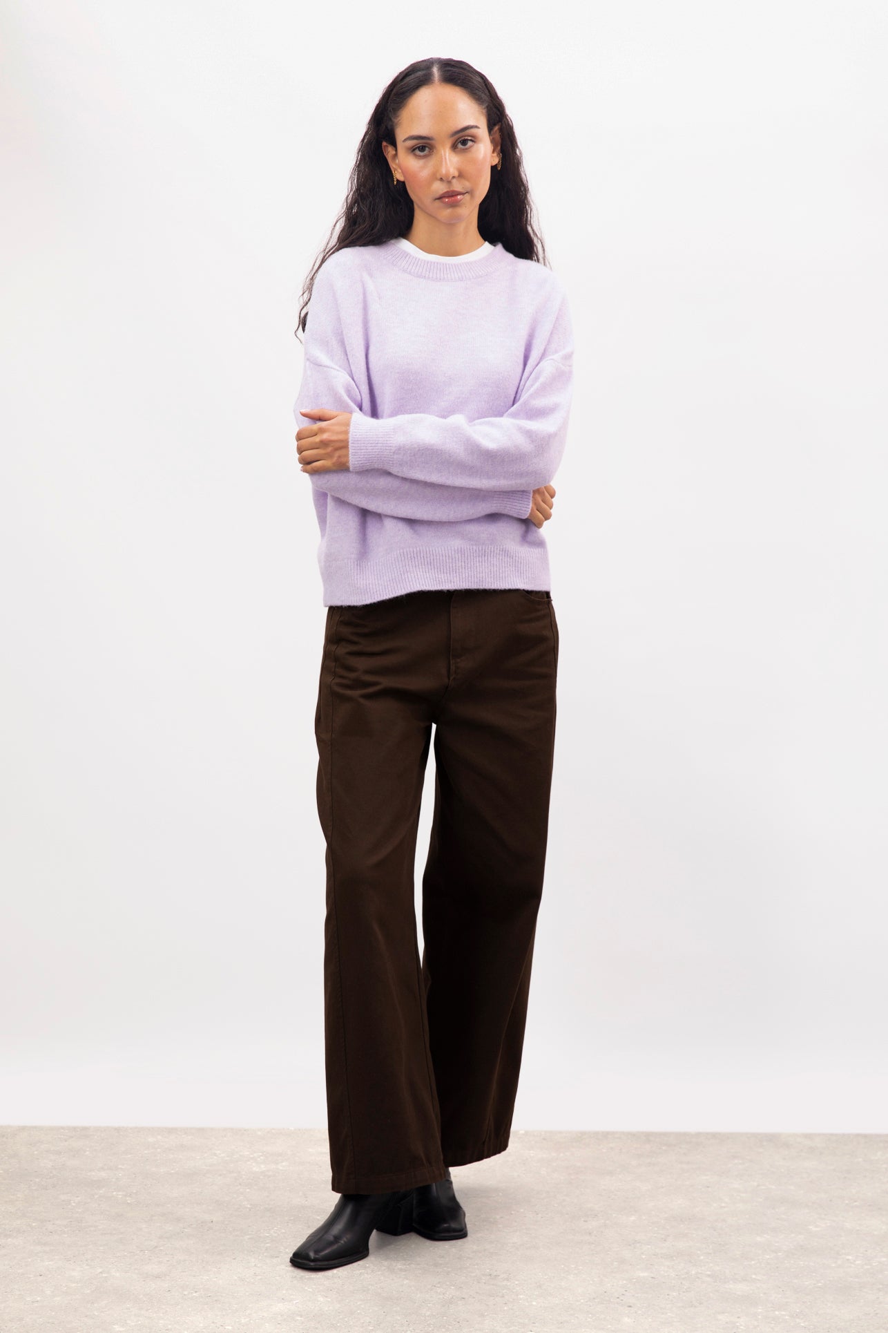 Lilac cashmere wool blend jumper_5