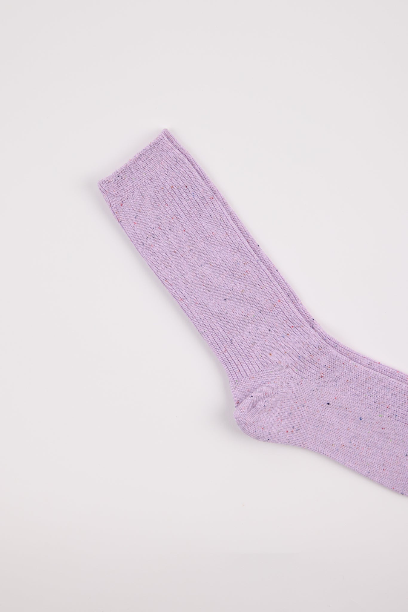 Lilac rainbow fleck ribbed socks_2