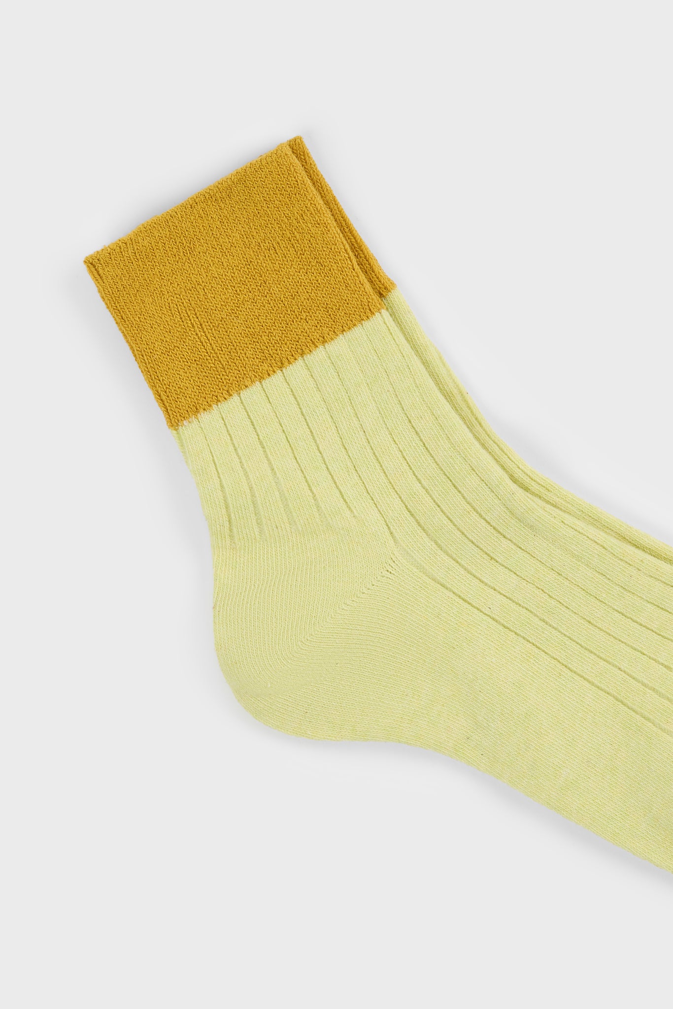 Lime and mustard candy colourblock socks_4