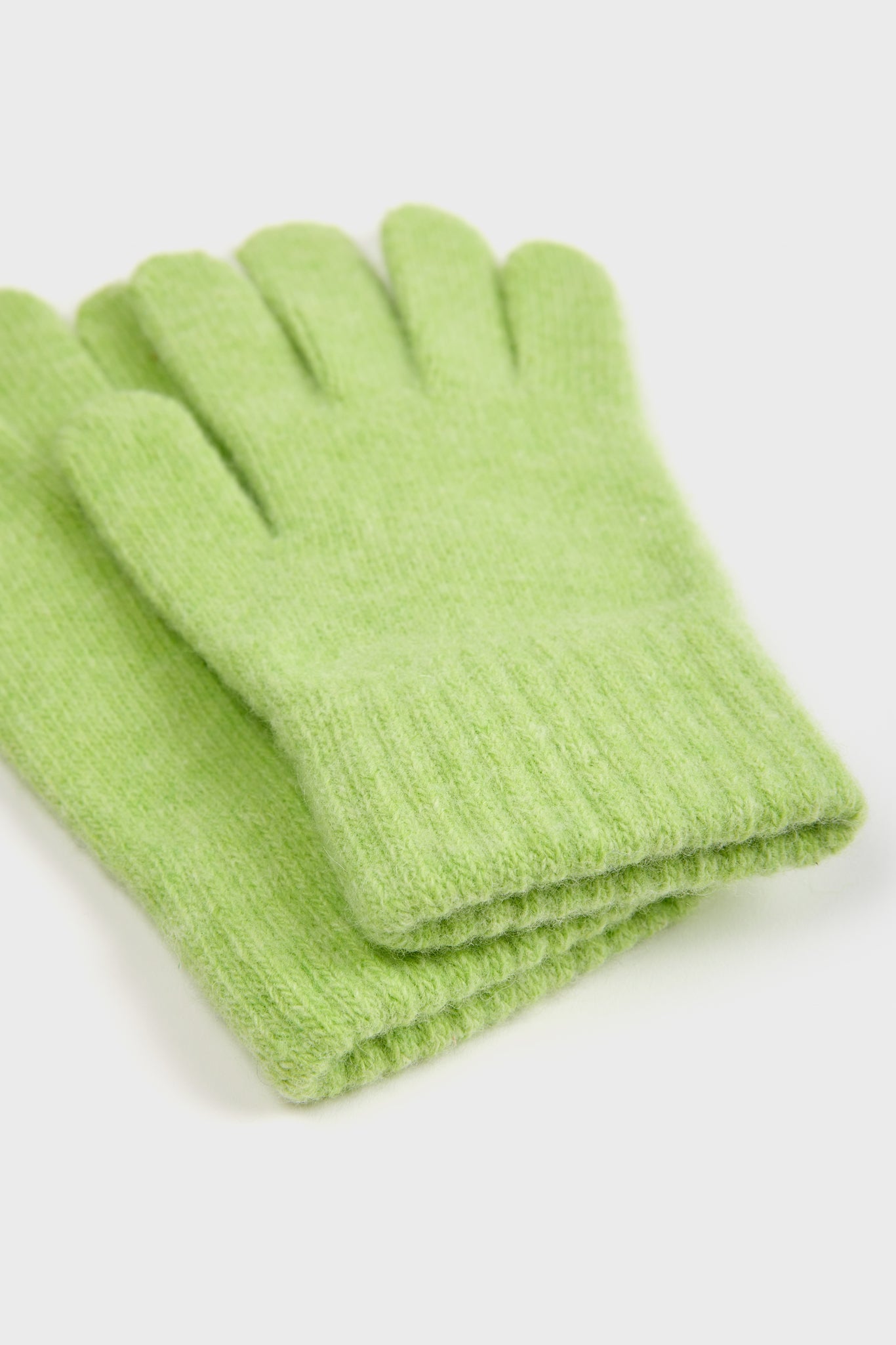 Lime green wool blend gloves_3