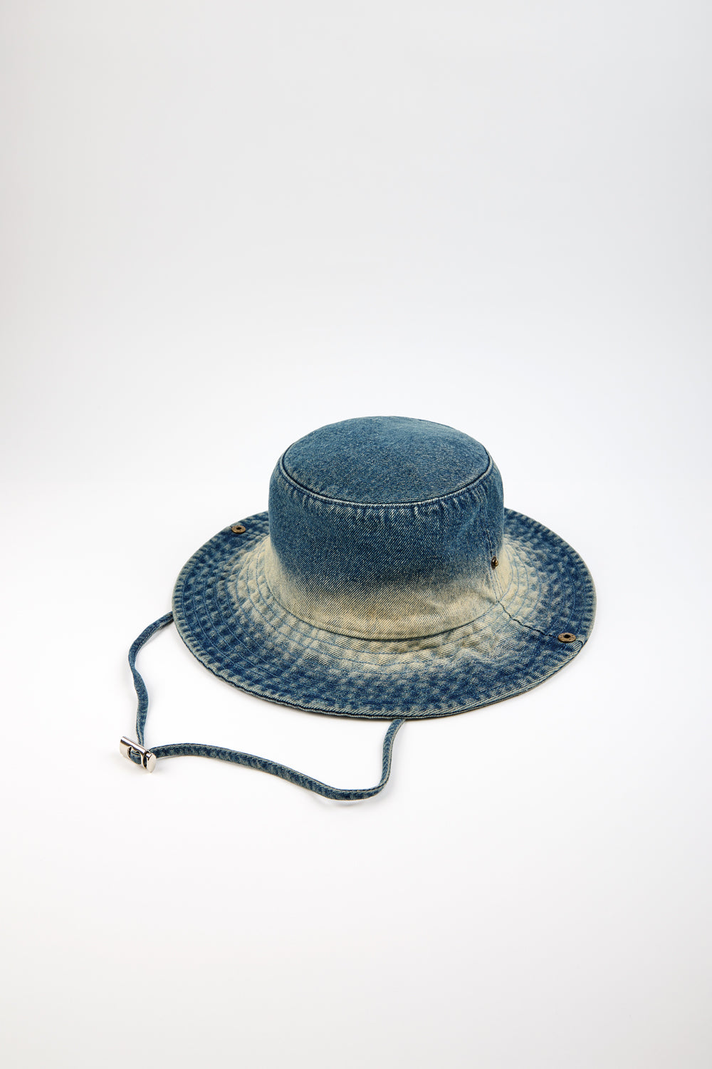Mid blue graded wash denim bucket hat_4