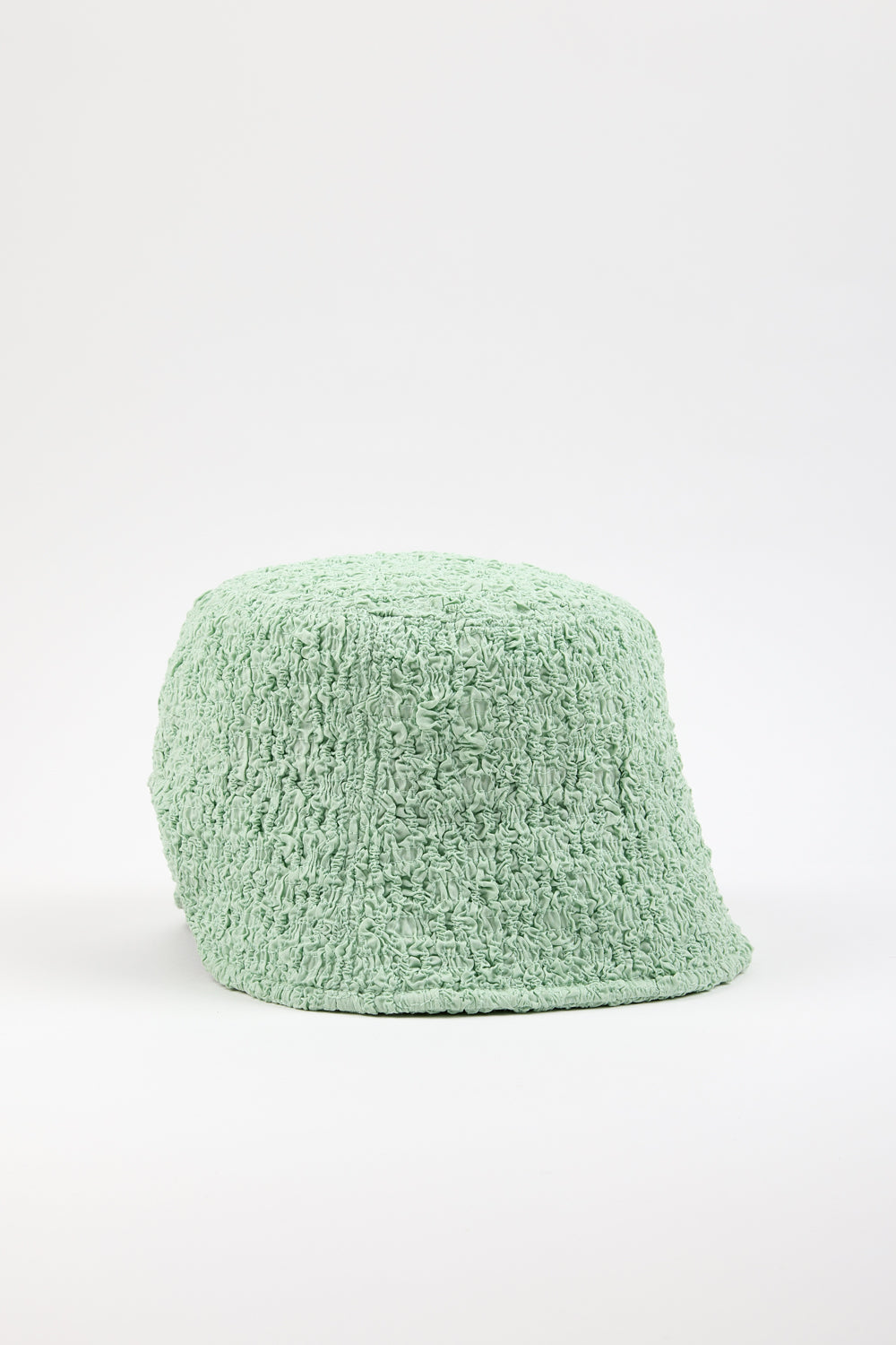 Mint green textured slim profile bucket hat_2