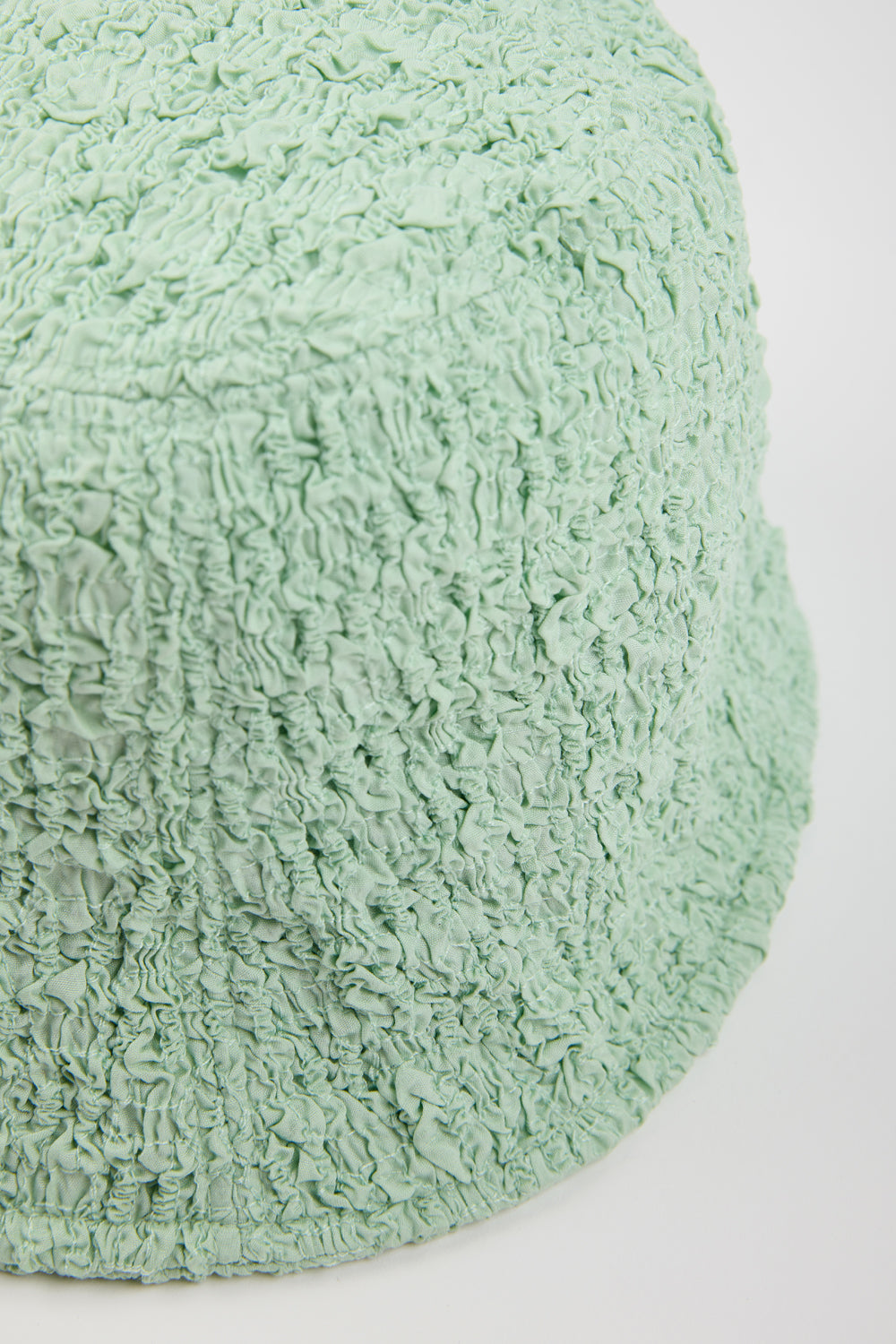 Mint green textured slim profile bucket hat_3