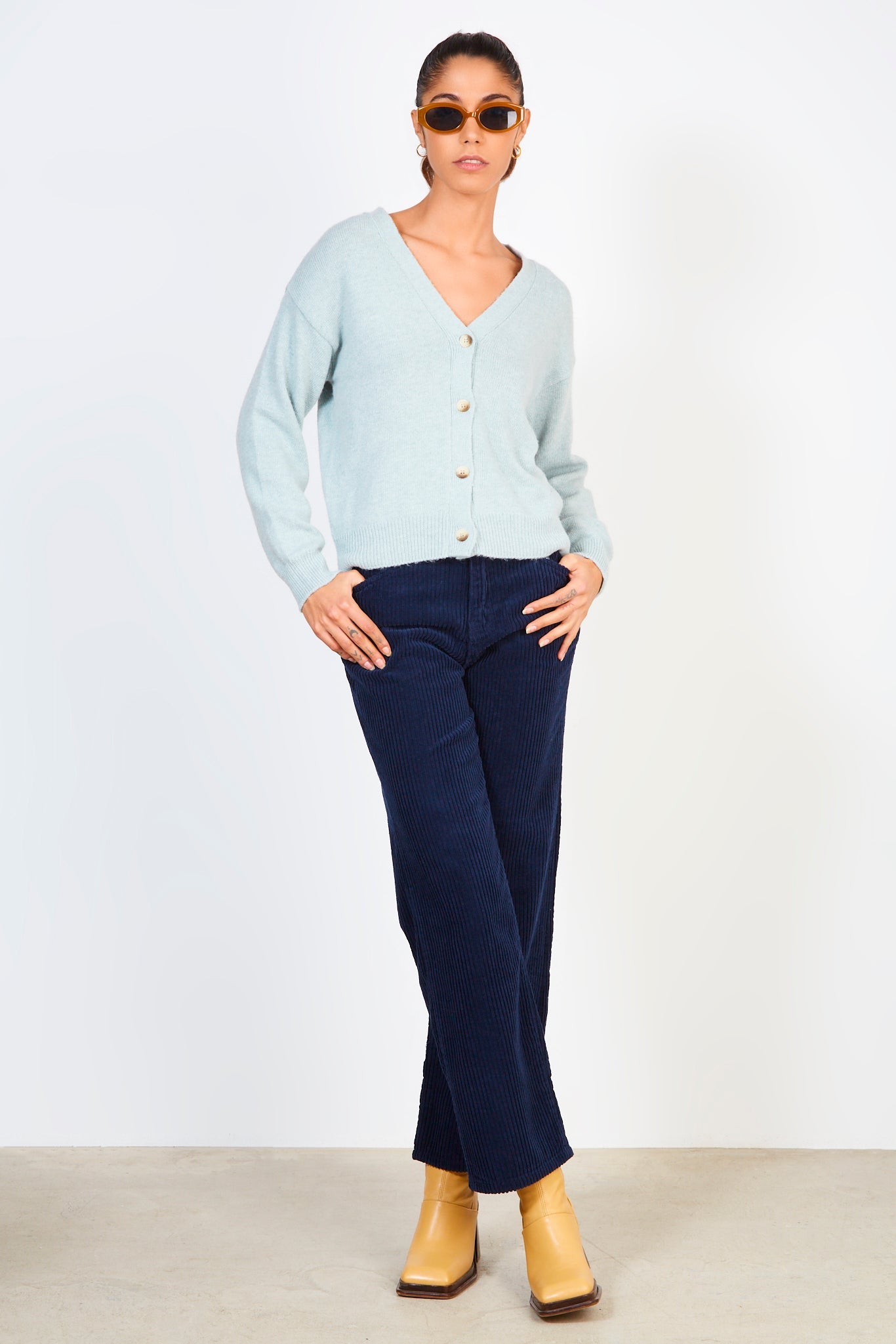 Mint alpaca blend cardigan_3