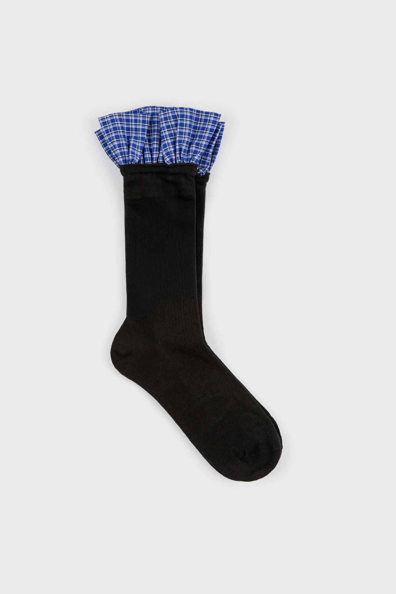 Checked ruffle trim socks - Set of 3_4