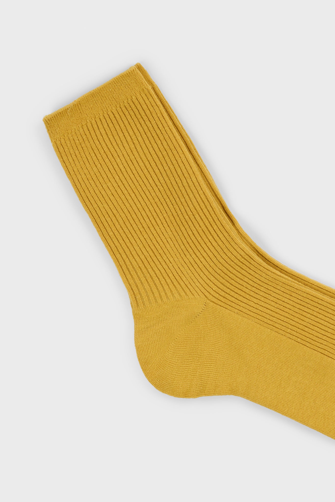 Mustard classic ribbed socks_2