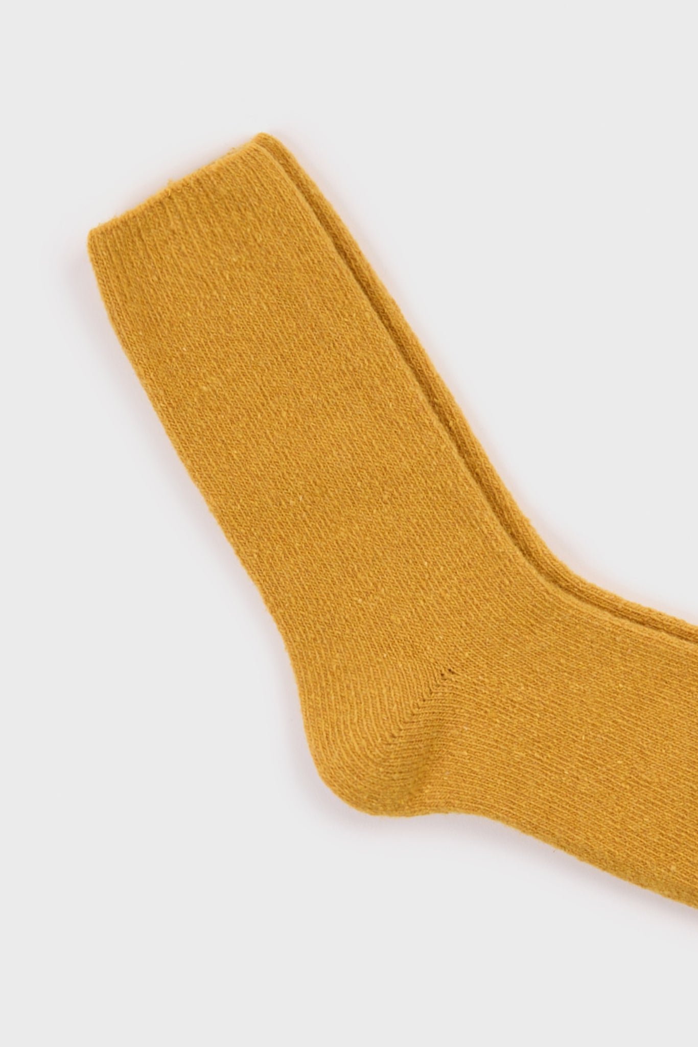 Mustard smooth cashmere wool blend socks_2
