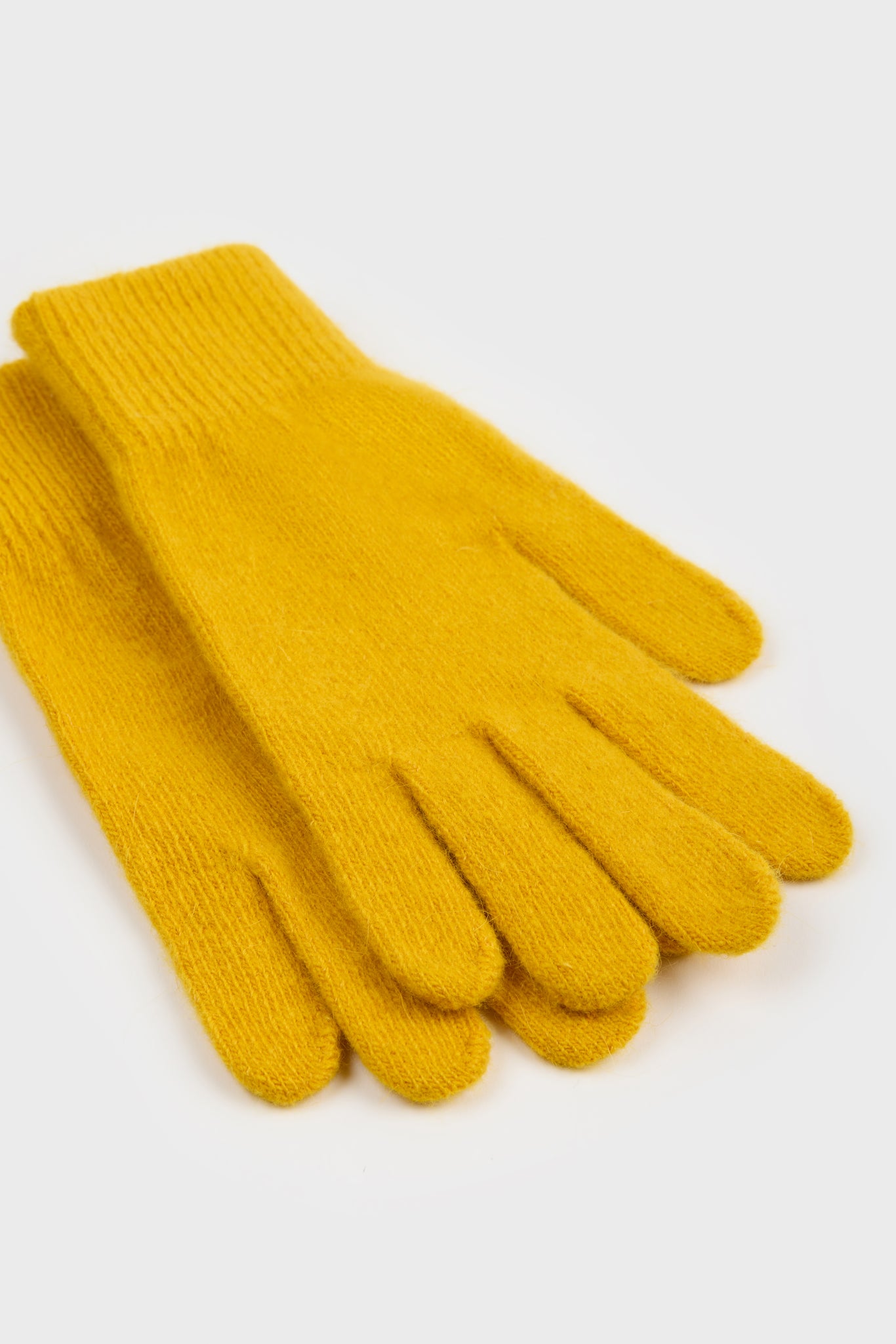 Mustard wool blend gloves_3