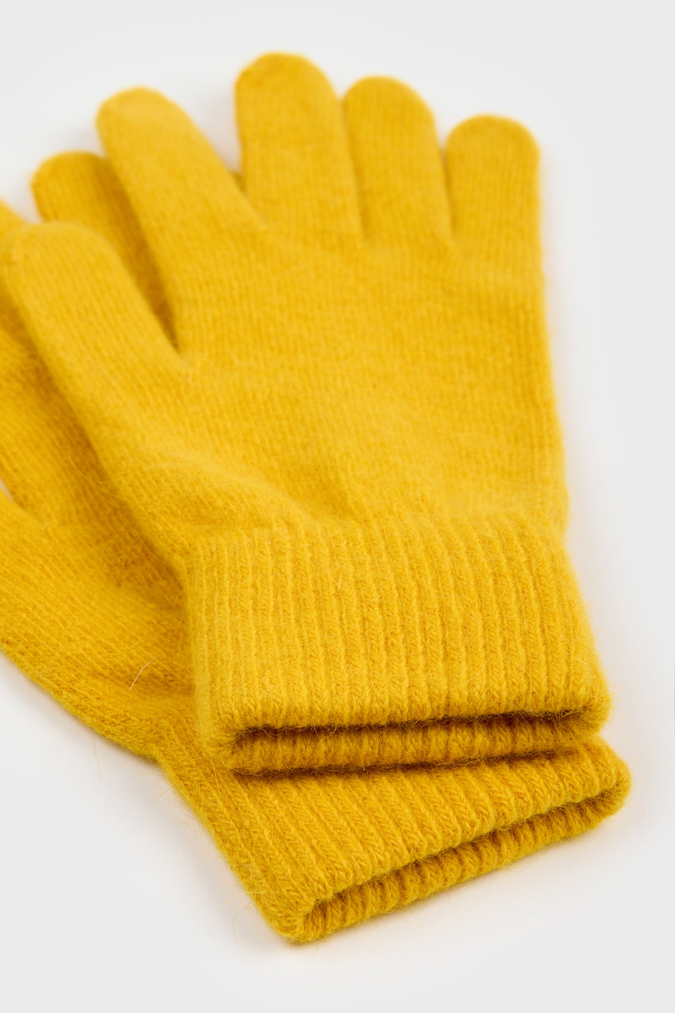Mustard wool blend gloves_4