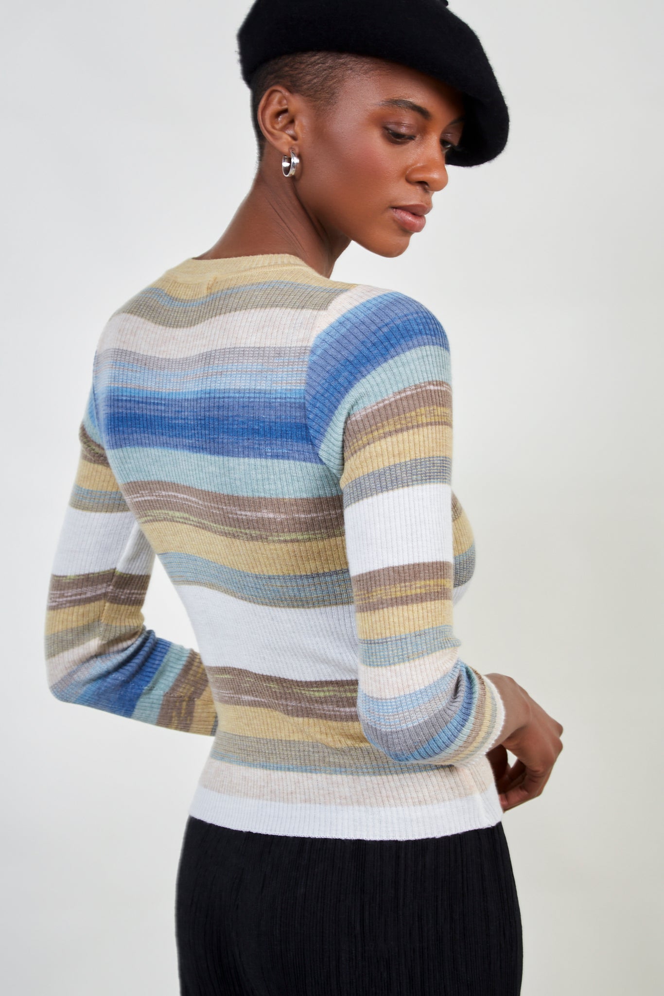 Mustard multicolour knit top_3