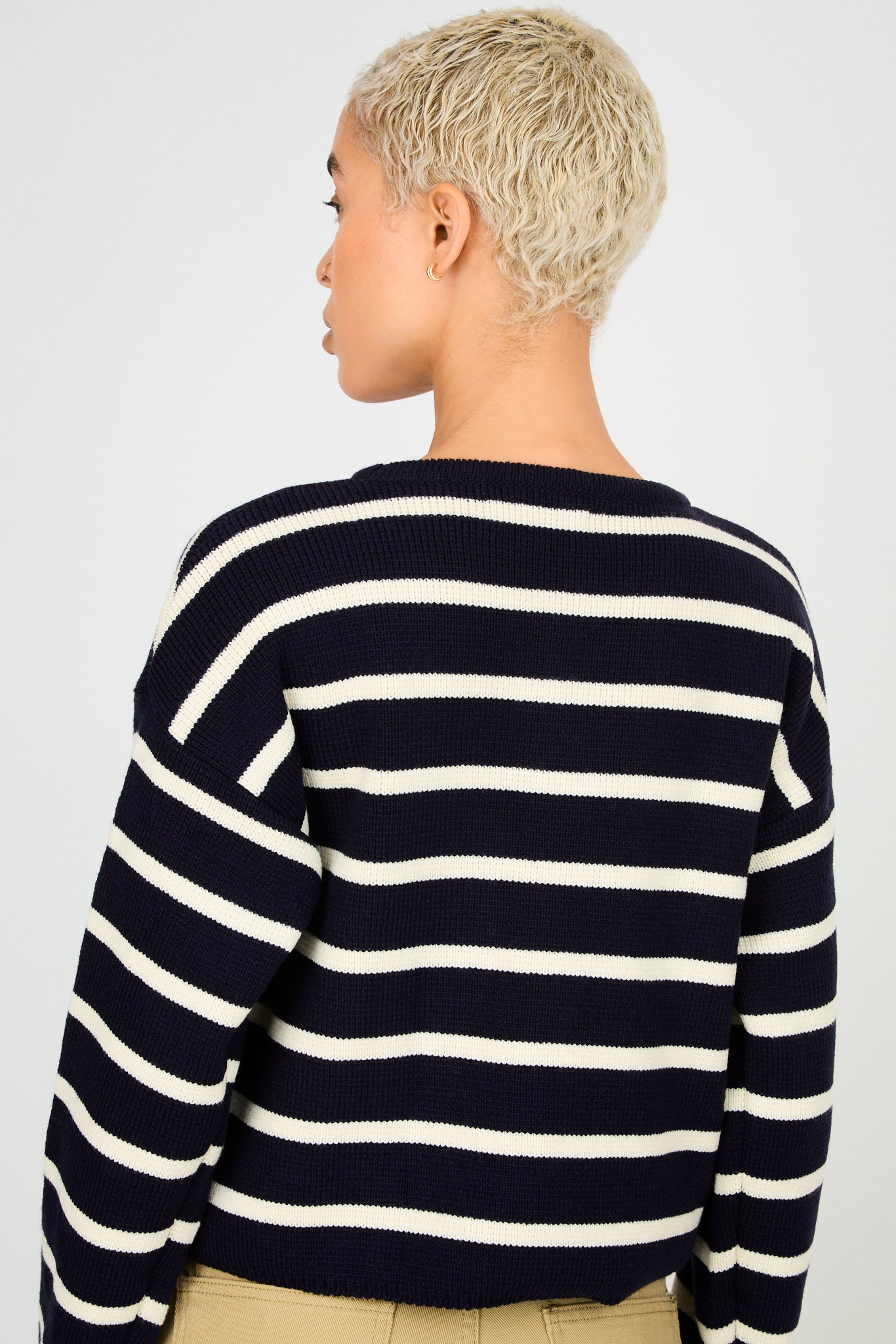 Navy and white horizontal striped cardigan_2