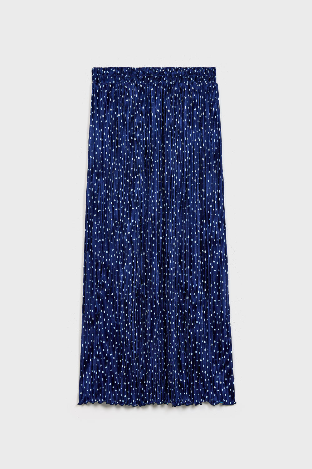 Navy blue and ivory polka dot ribbed skirt_6