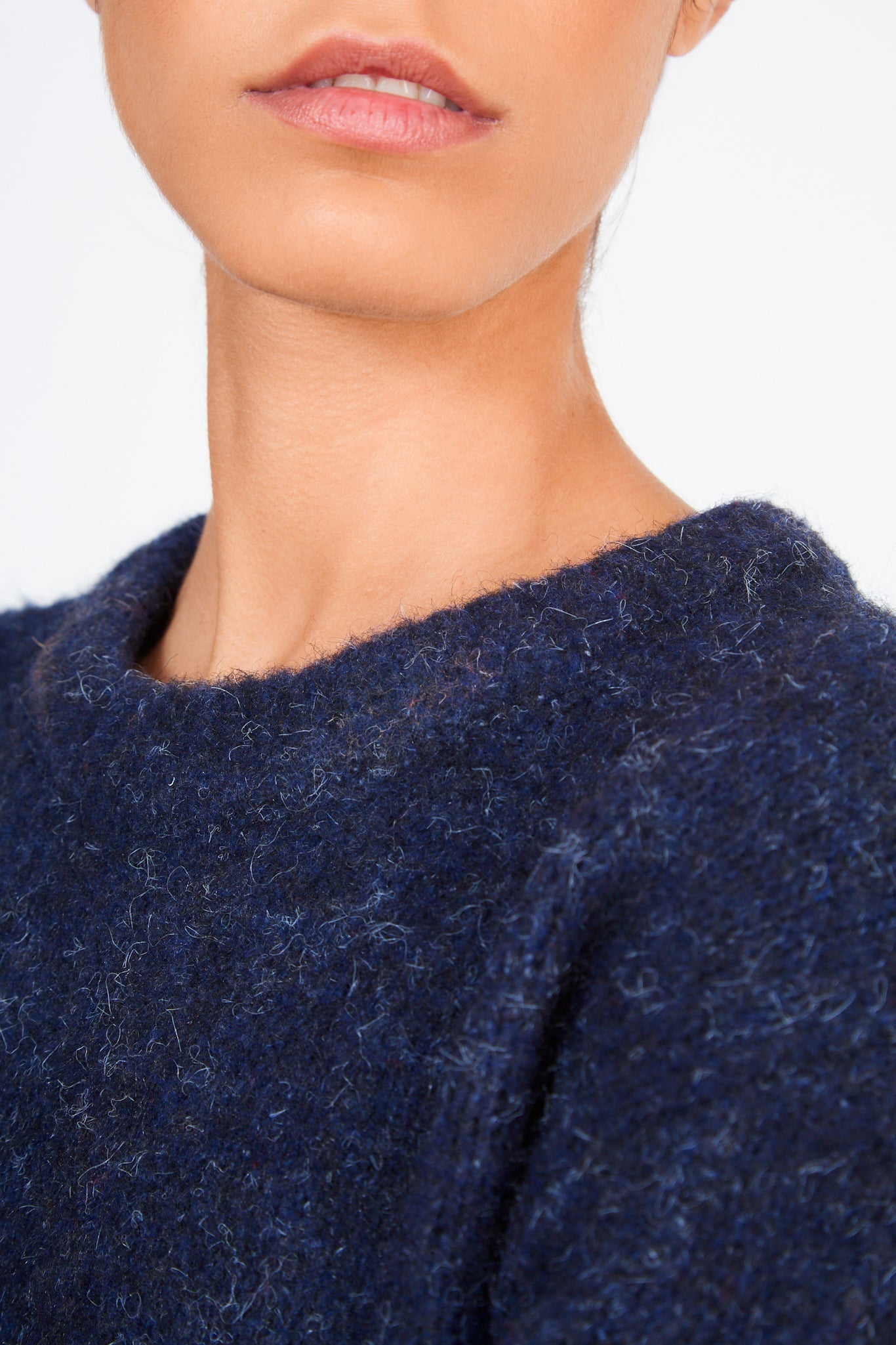 Navy blue ultra soft mohair jumper_5