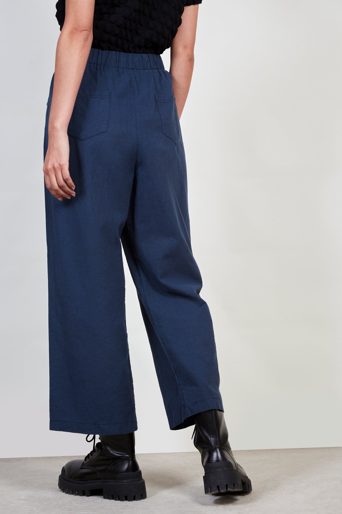 Navy wide leg pocket trousers_3