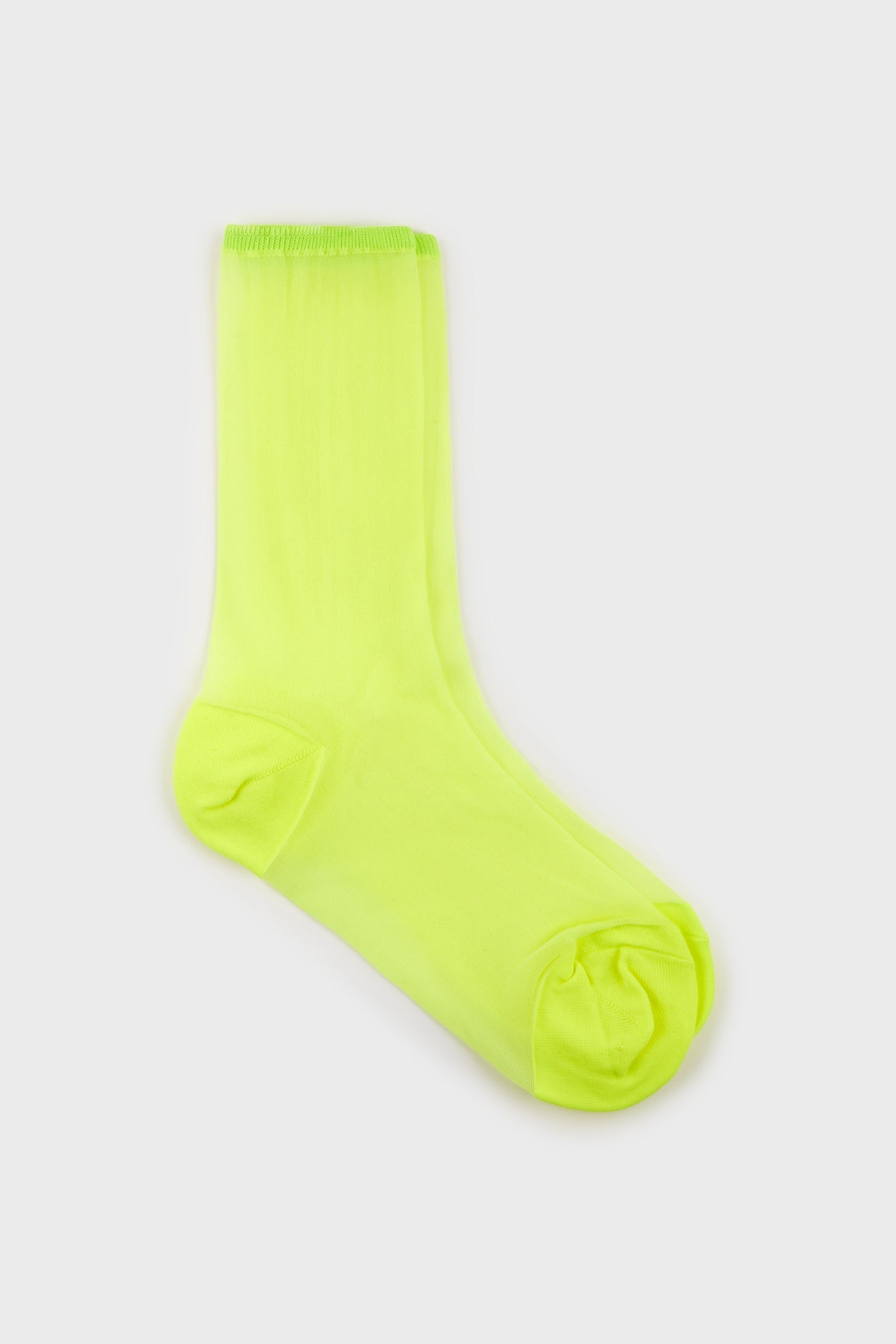 Neon yellow sheer socks_2