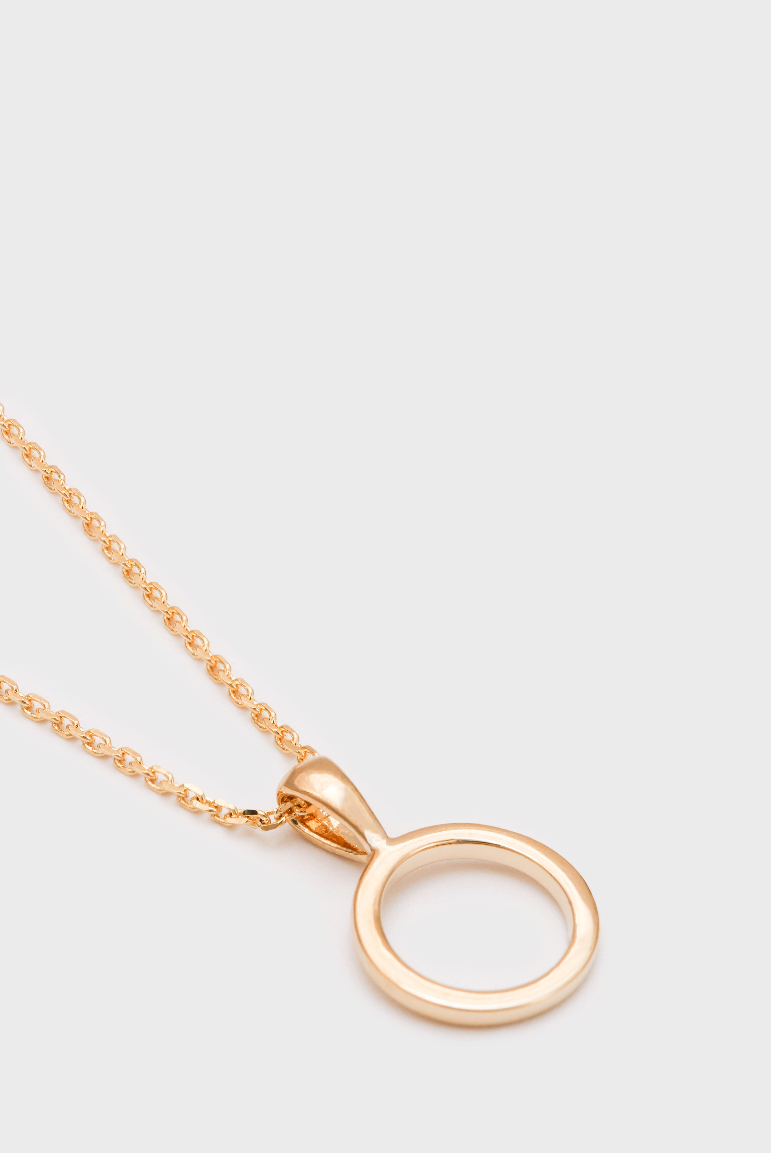 Charm necklace - Gold name initial letter 'O'_2