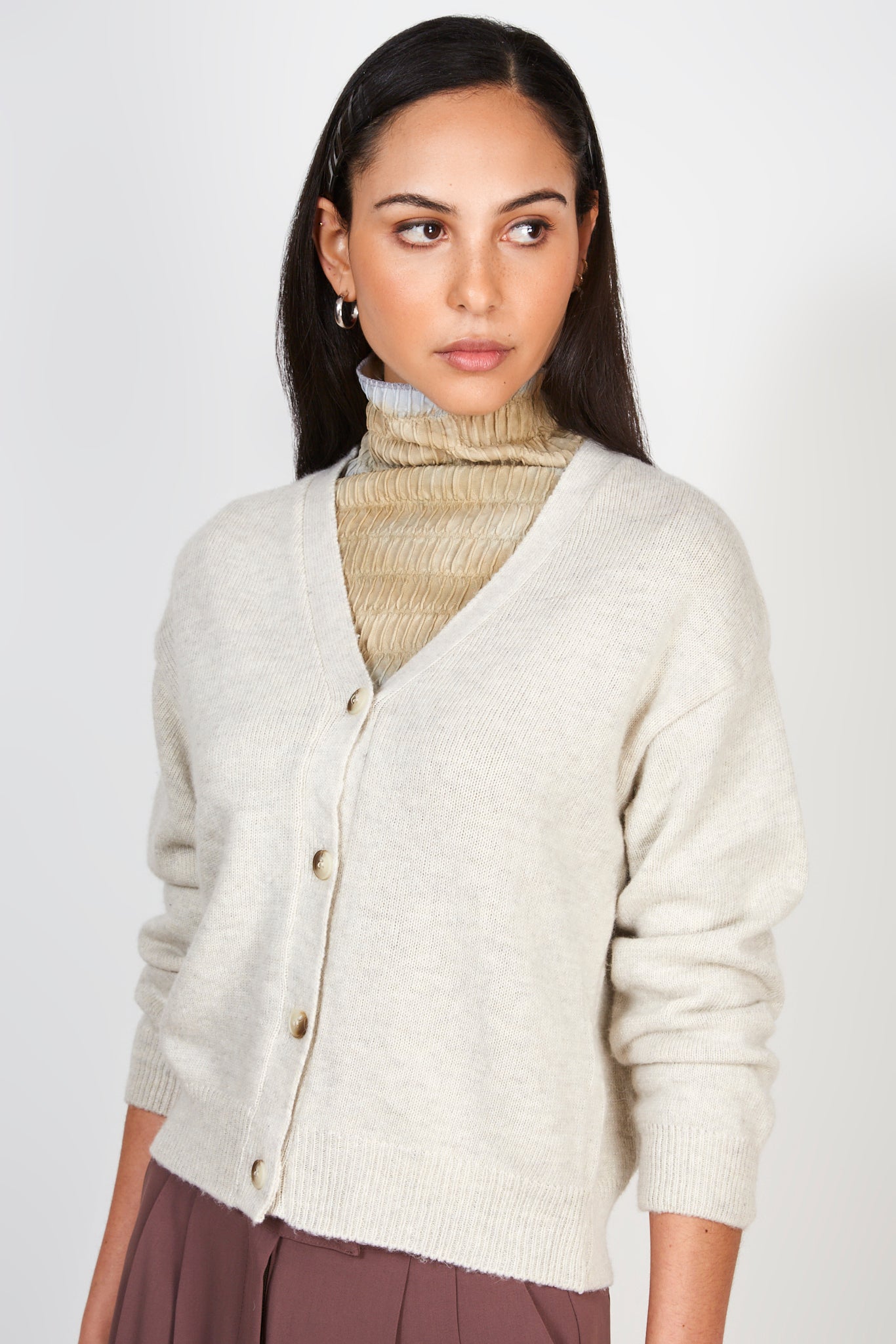 Oatmeal alpaca blend cardigan_1