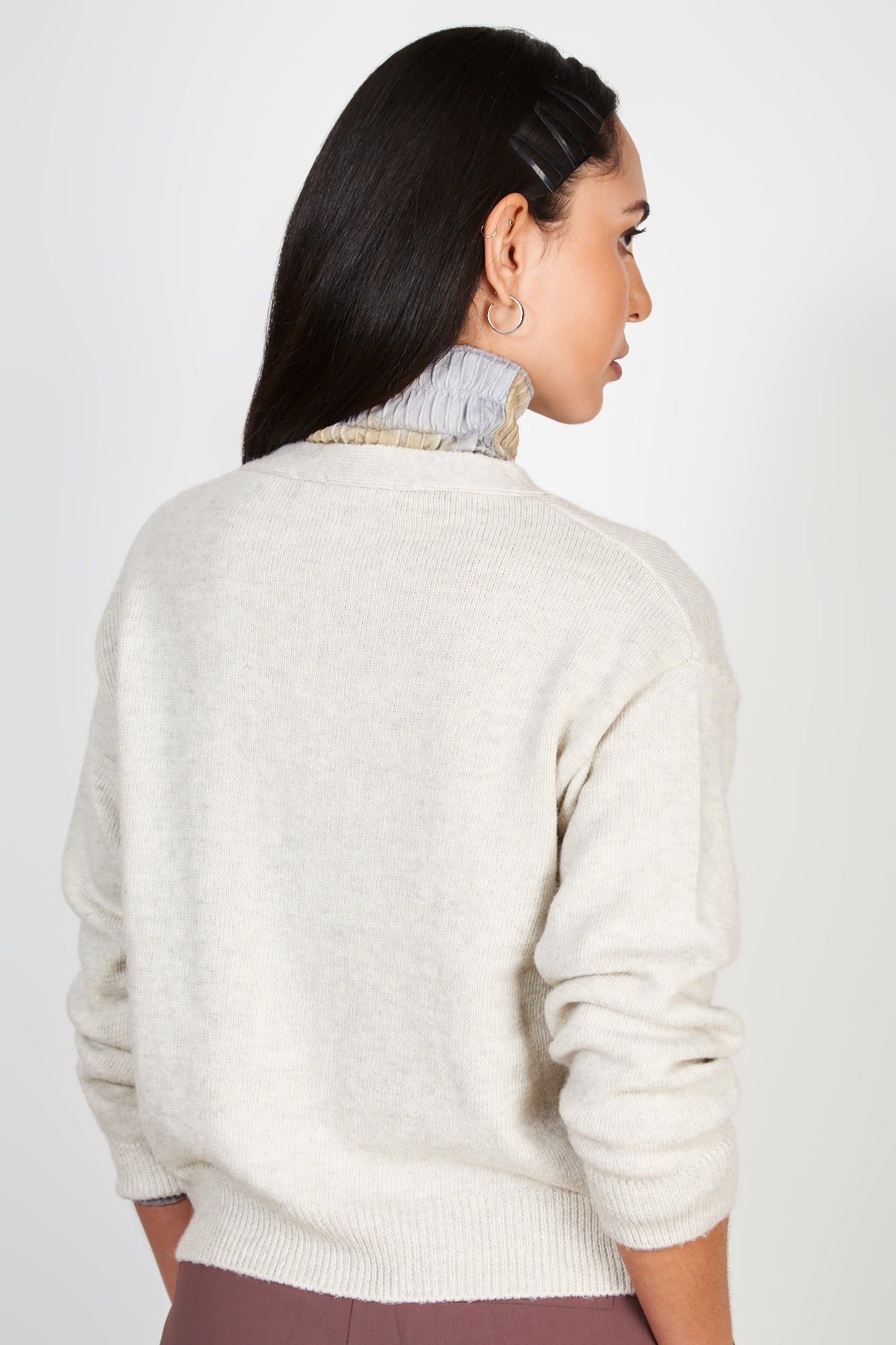 Oatmeal alpaca blend cardigan_2