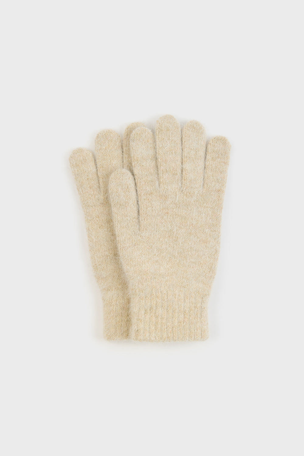 Oatmeal angora wool blend gloves_1