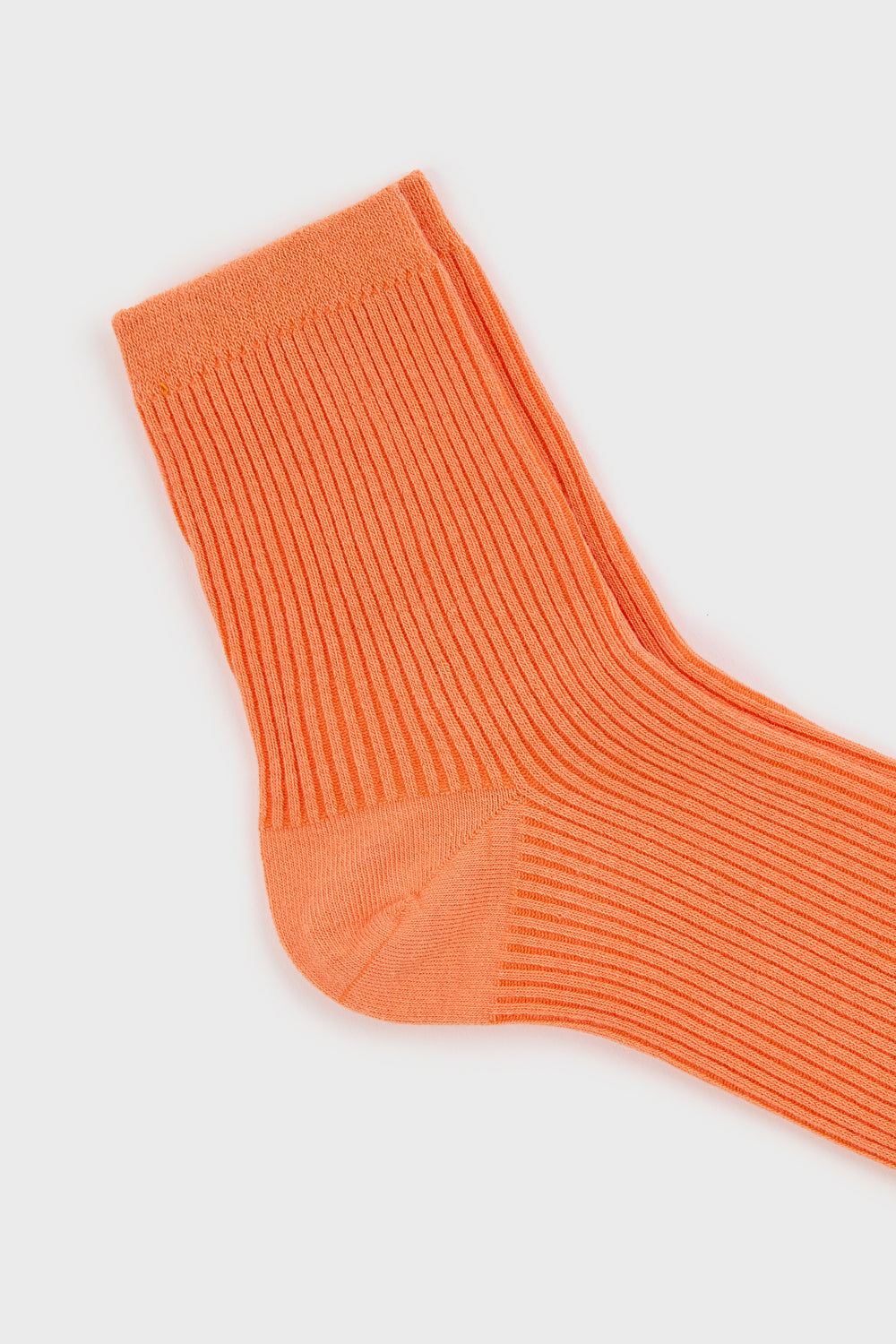 Orange classic ribbed long socks_2