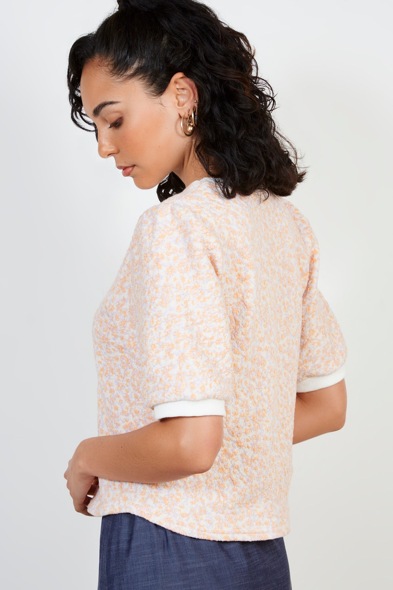 Orange splatter print tee_2